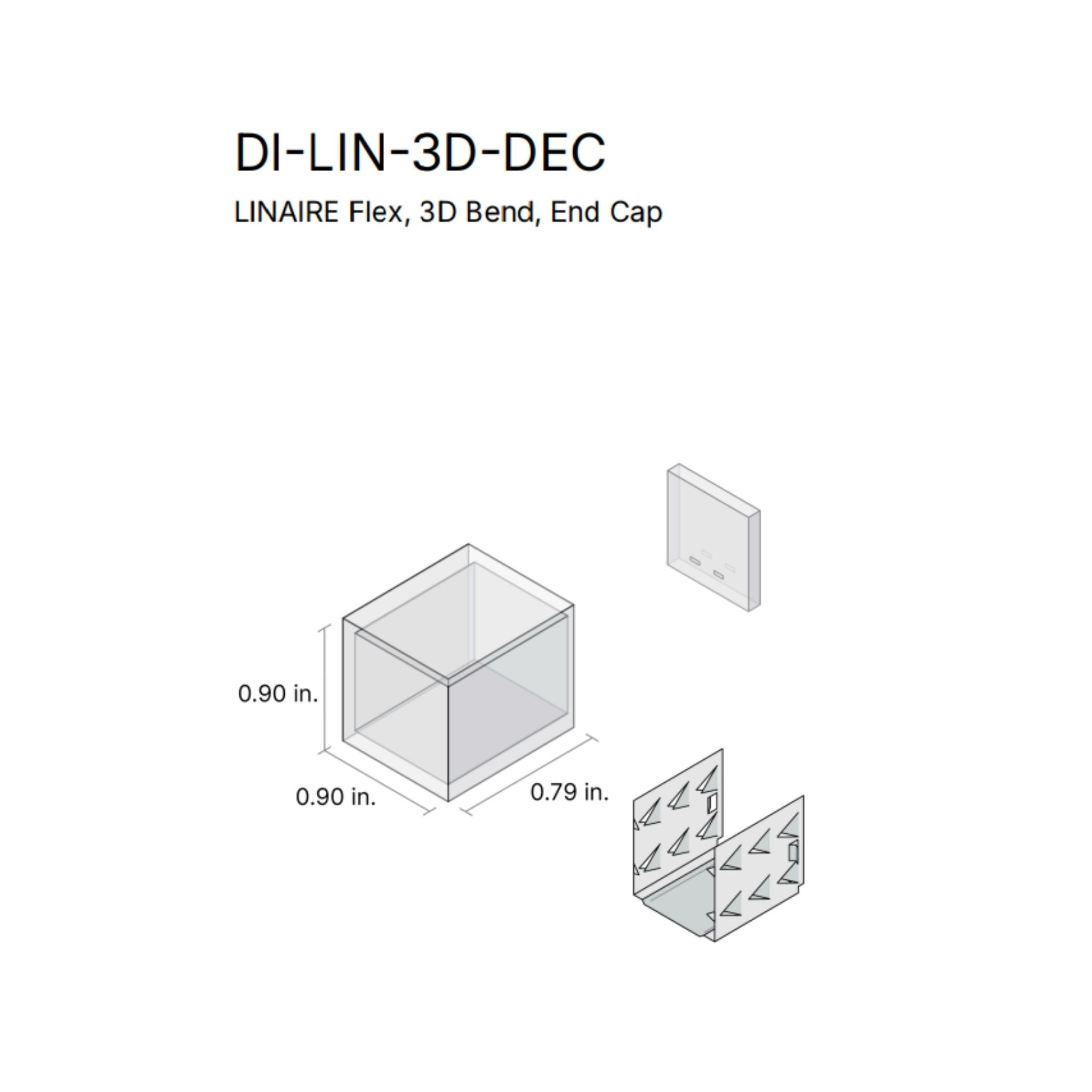Diode LED DI-LIN-3D-DEC End Cap LINAIRE Flex 3D Bend