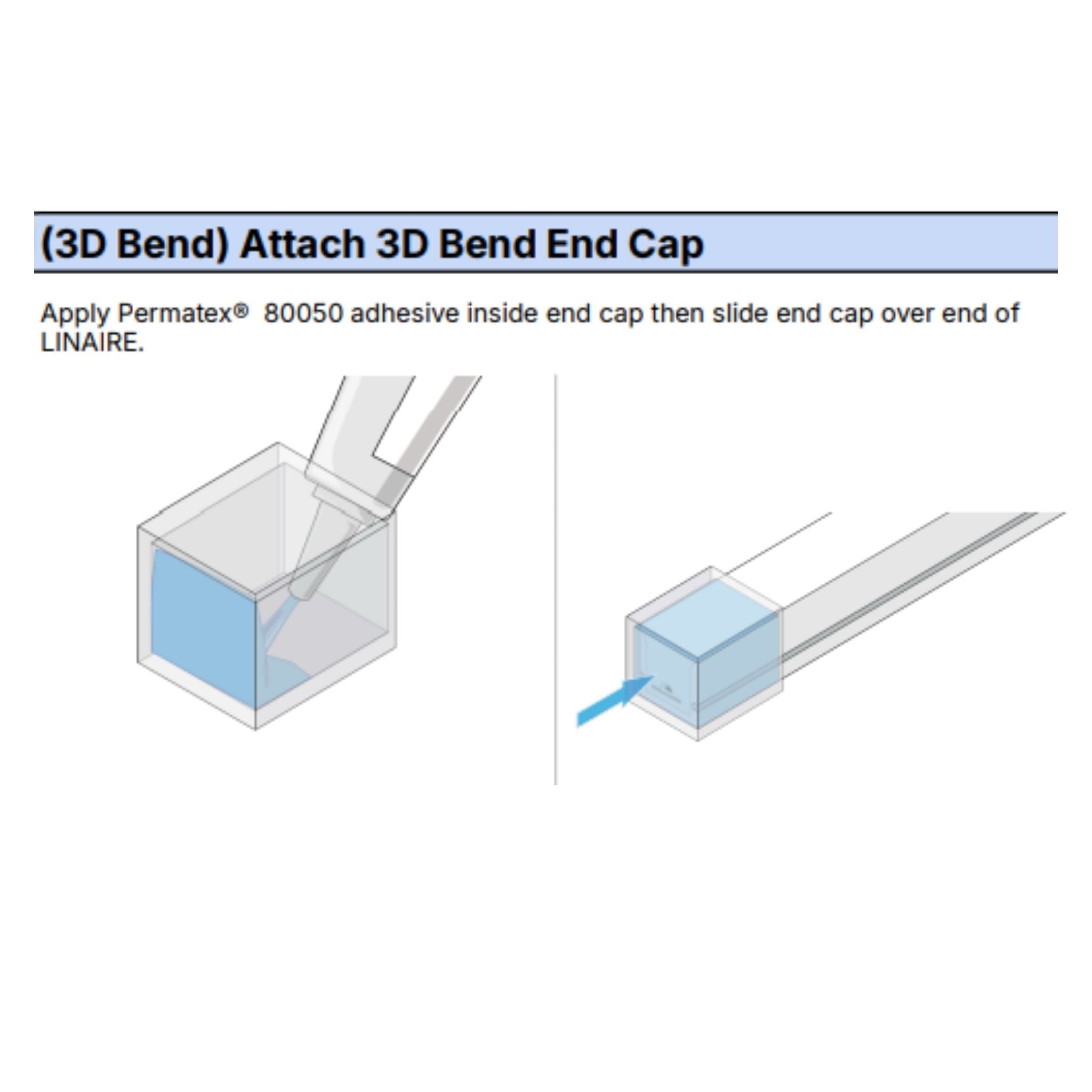 Diode LED DI-LIN-3D-DEC End Cap LINAIRE Flex 3D Bend