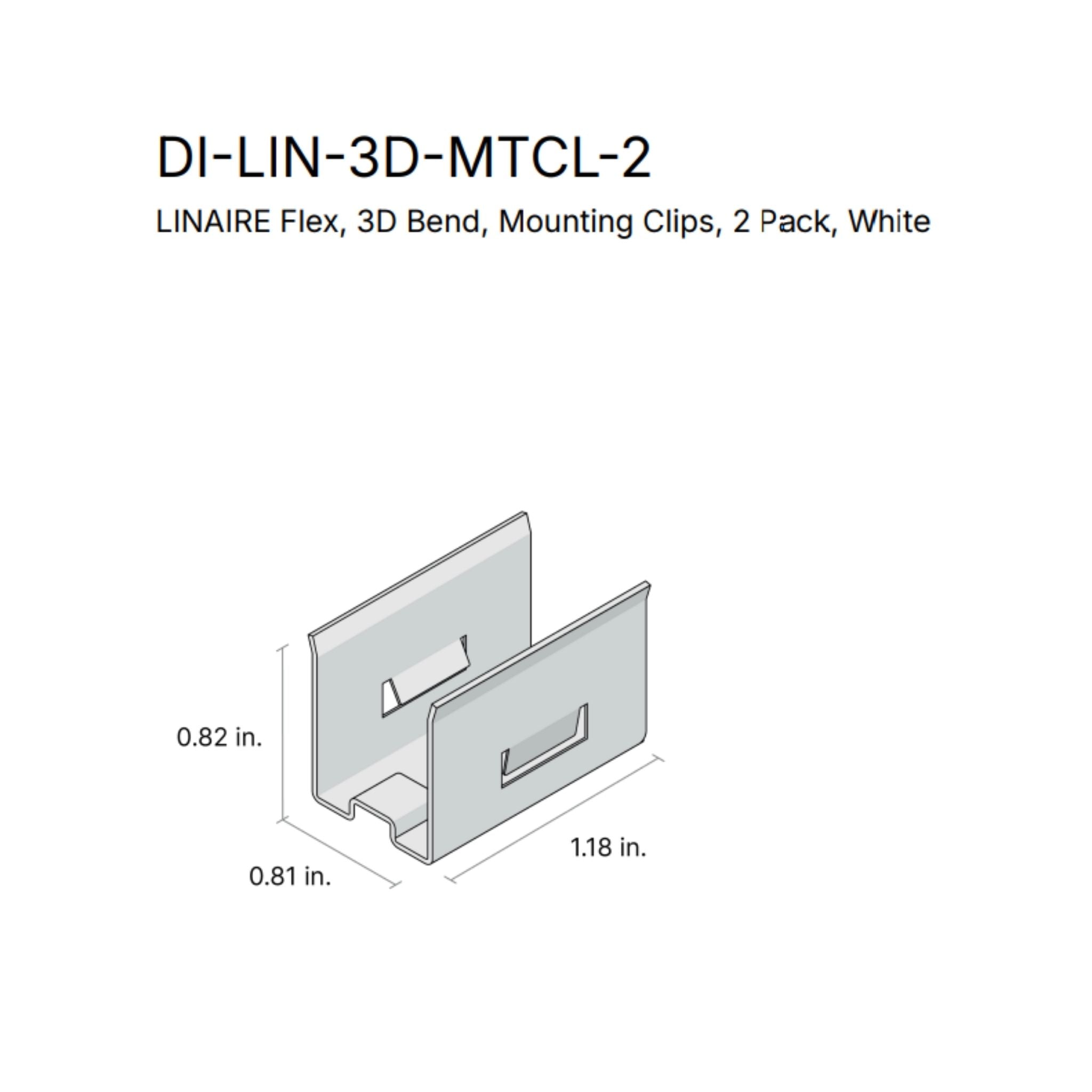 Diode LED LINAIRE Flex DI-LIN-3D-MTCL-2 Mounting Clips