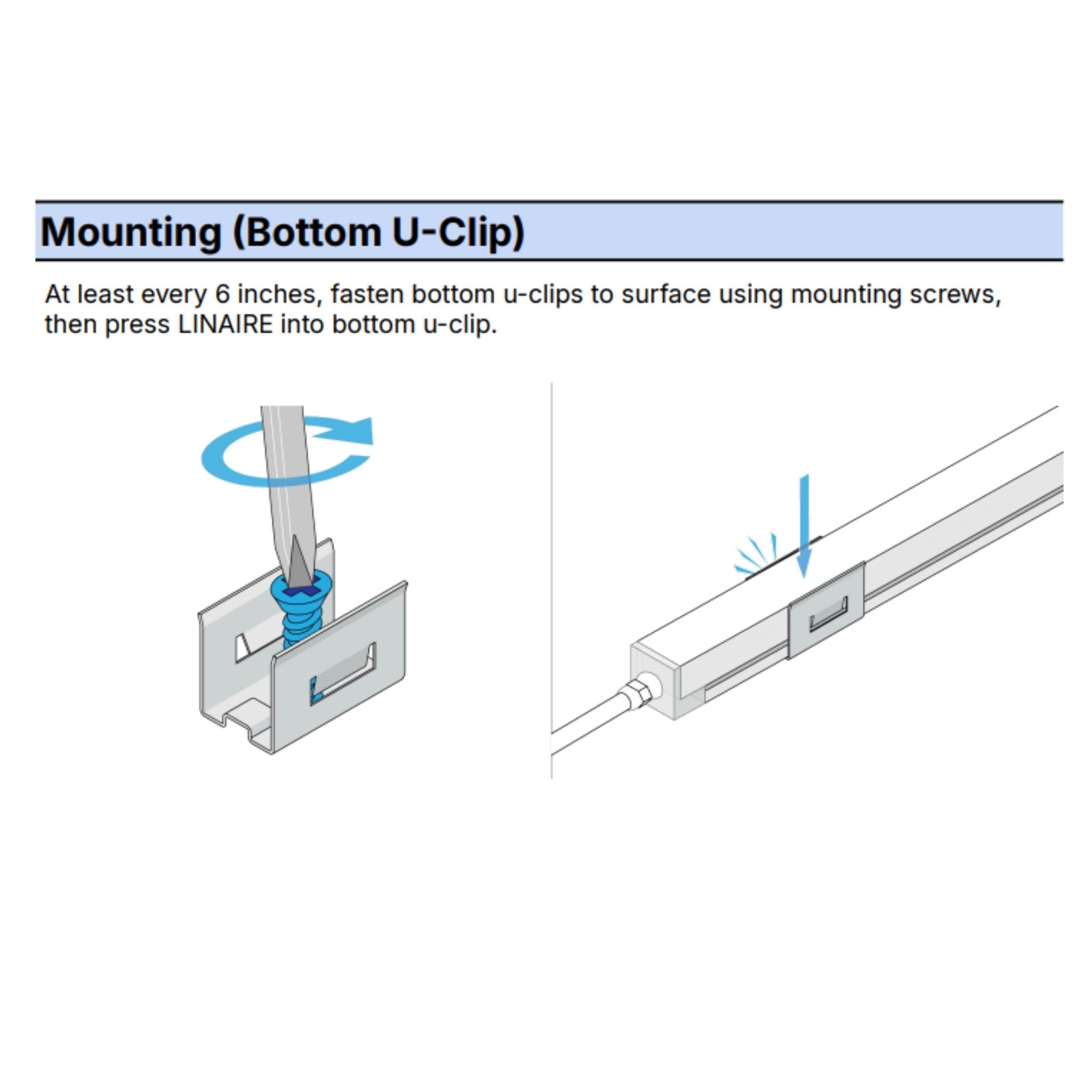 Diode LED LINAIRE Flex DI-LIN-3D-MTCL-2 Mounting Clips