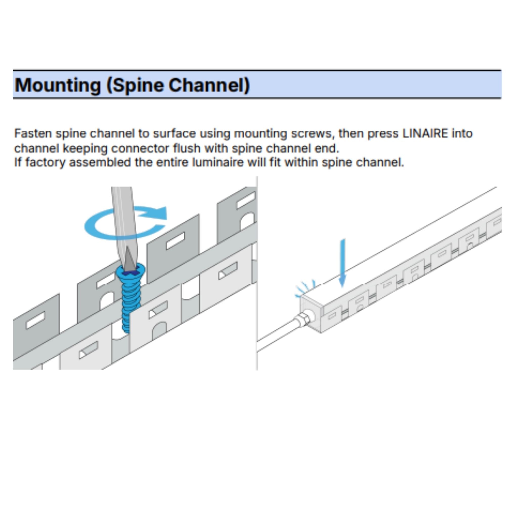 Diode LED DI-LIN-3D-SPINE-39 Mounting Spine Channel 39 in. White