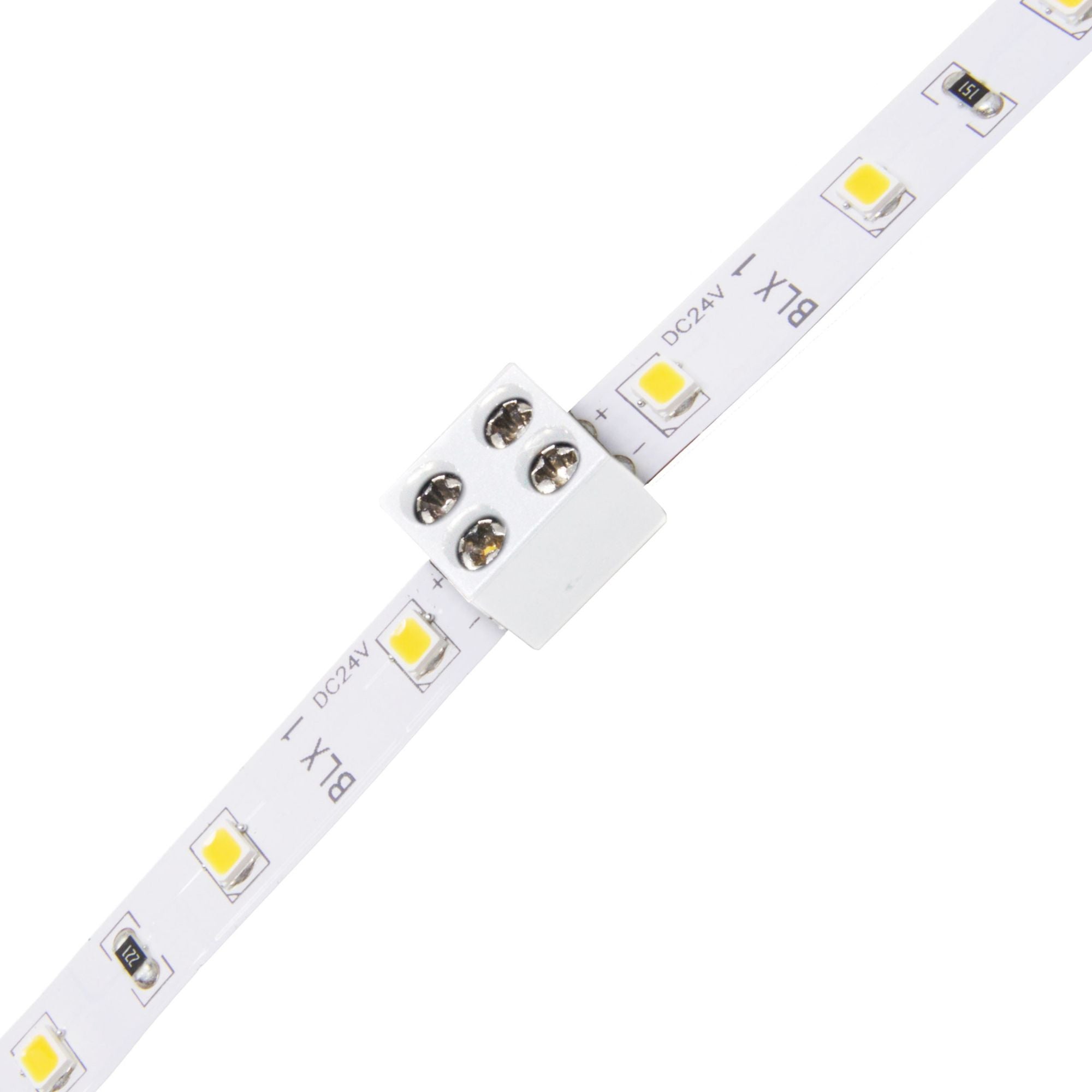 8mm Tape to Tape Terminal Block Connector, White Finish