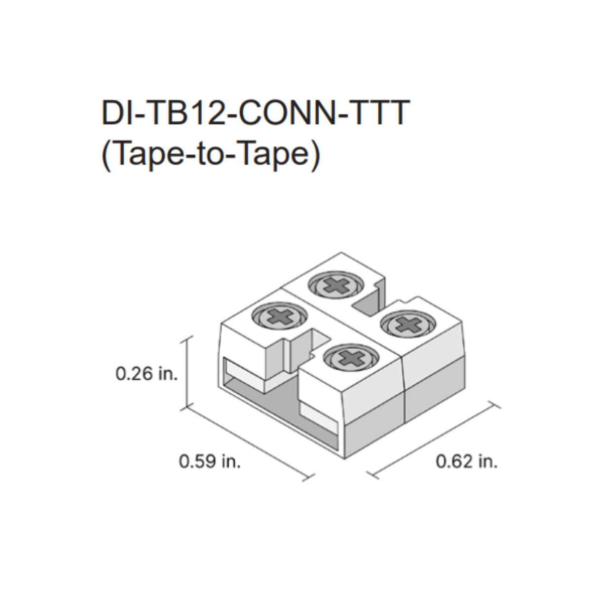 12mm Tape to Tape Terminal Block Connector