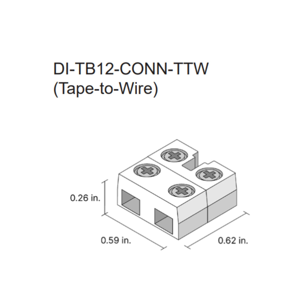 12mm Tape to Wire Terminal Block Connector