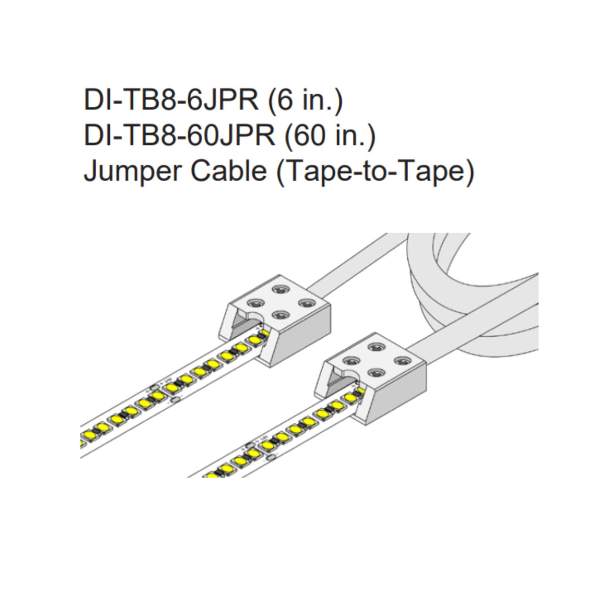 8mm Tape to Tape Terminal Block Connector with 6in. Jumper Cable