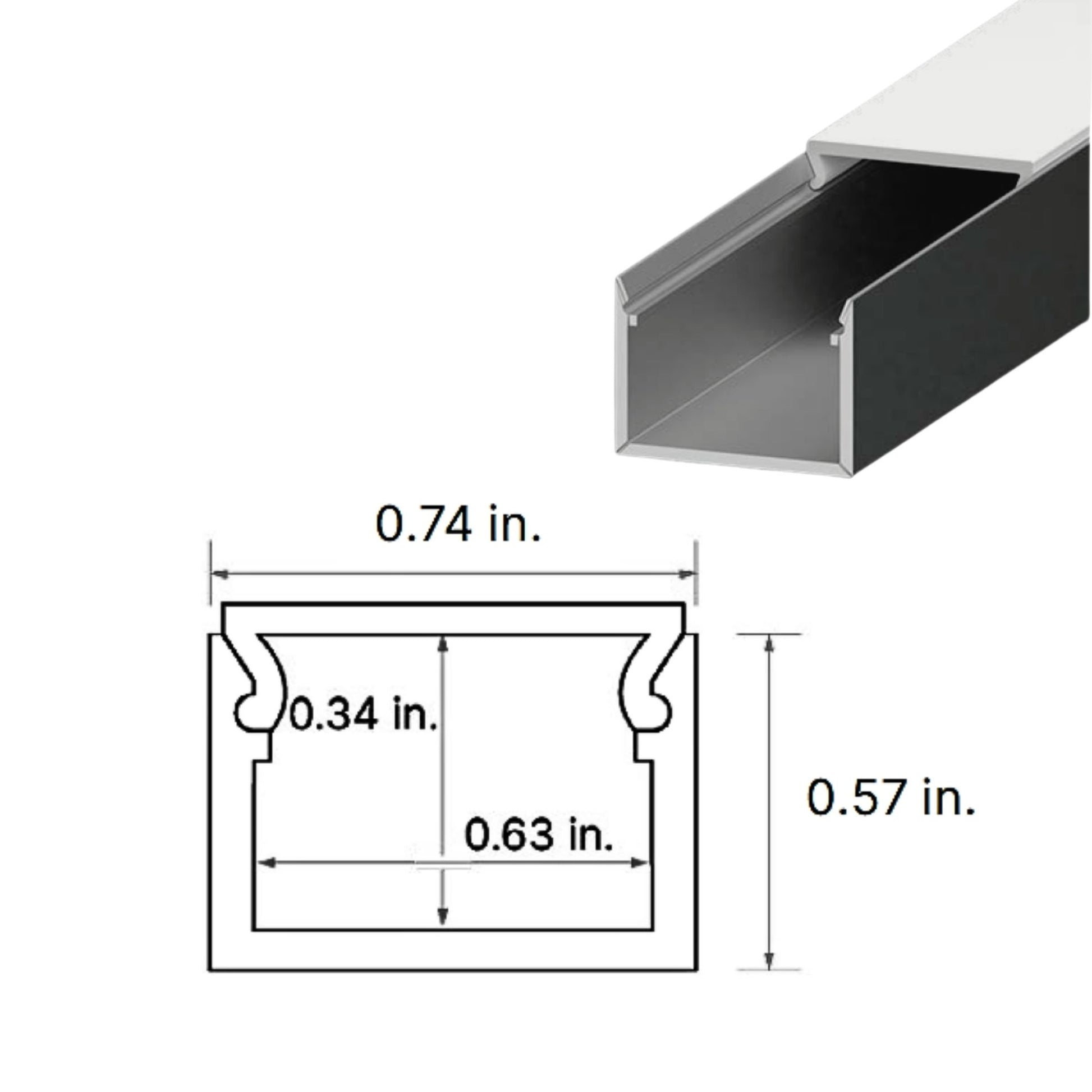 S2 48" Aluminum Channel, Frosted Lens - Bees Lighting