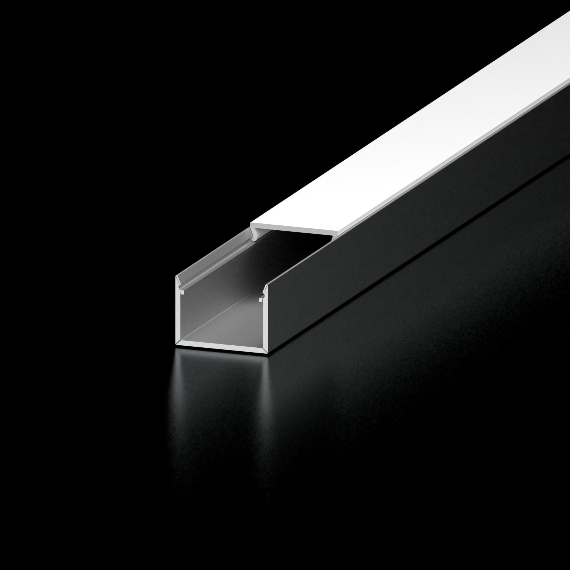 S2 48" Aluminum Channel, Frosted Lens - Bees Lighting