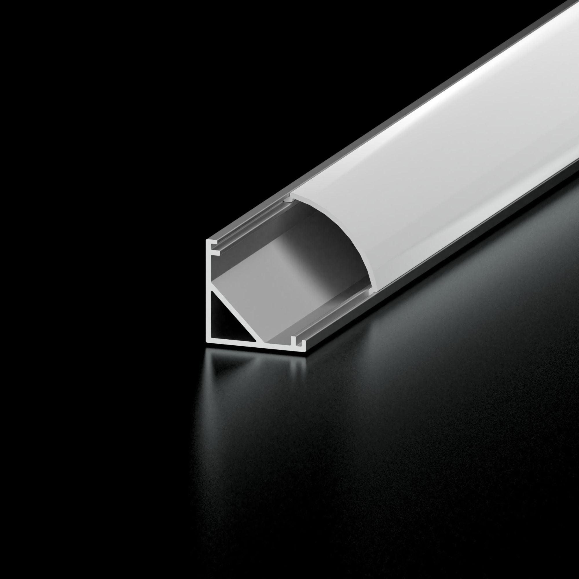 Diode LED S45-Series 48 in. Rounded Corner Black Channel with Frosted Lens