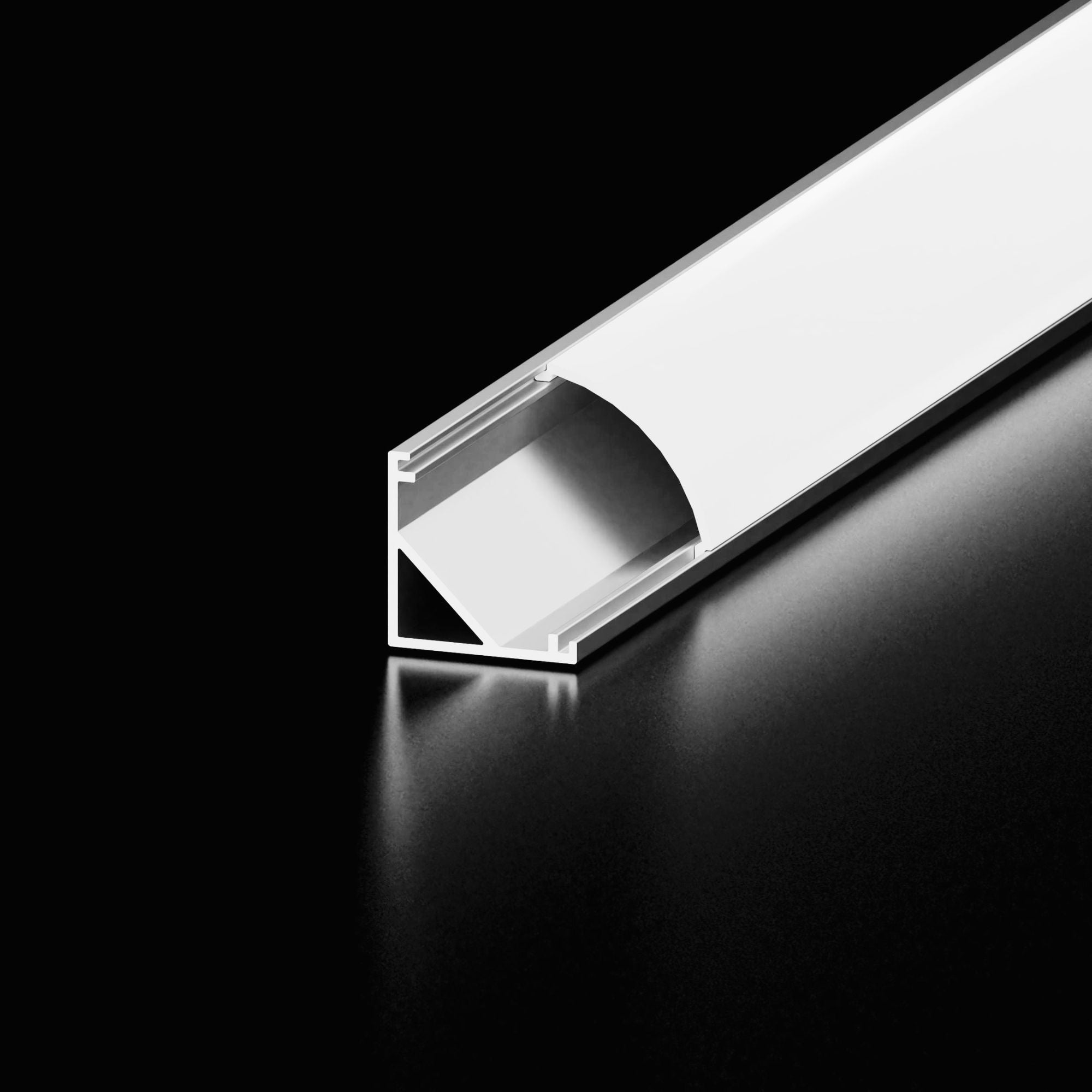 Diode LED DI-CHB-S45-96W-10 S45-Series 96 in. Rounded Corner White Channel with Frosted Lens, Pack of 10