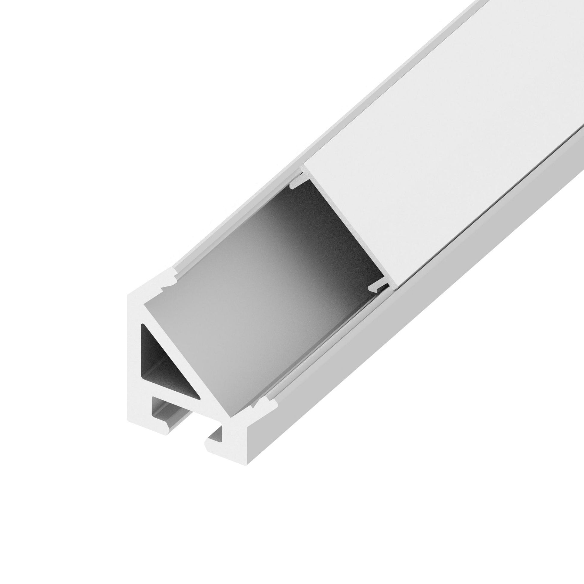 96" 45 Degree LED Channel, White, Pack of 10 - Bees Lighting