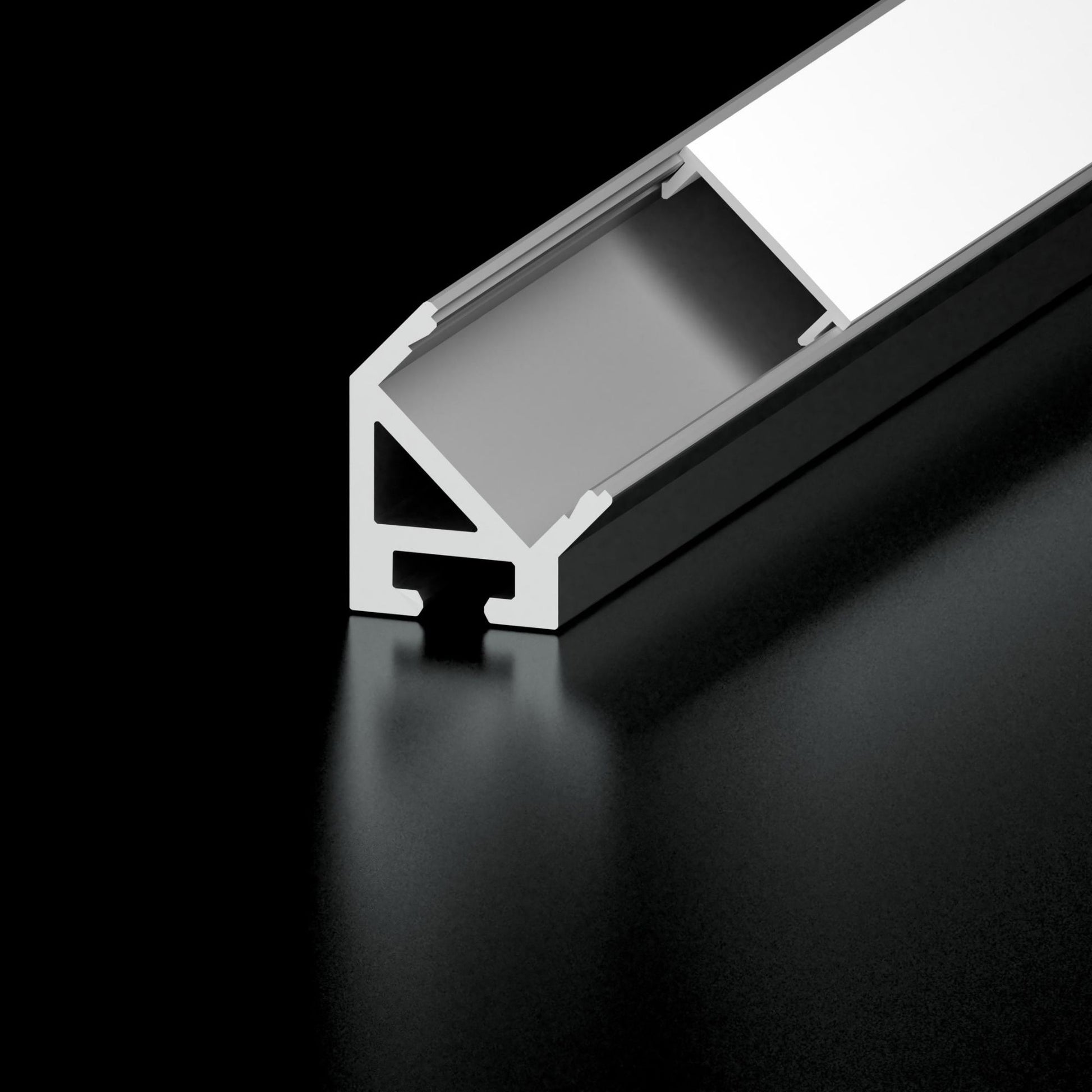 96" 45 Degree LED Channel, White, Pack of 10 - Bees Lighting