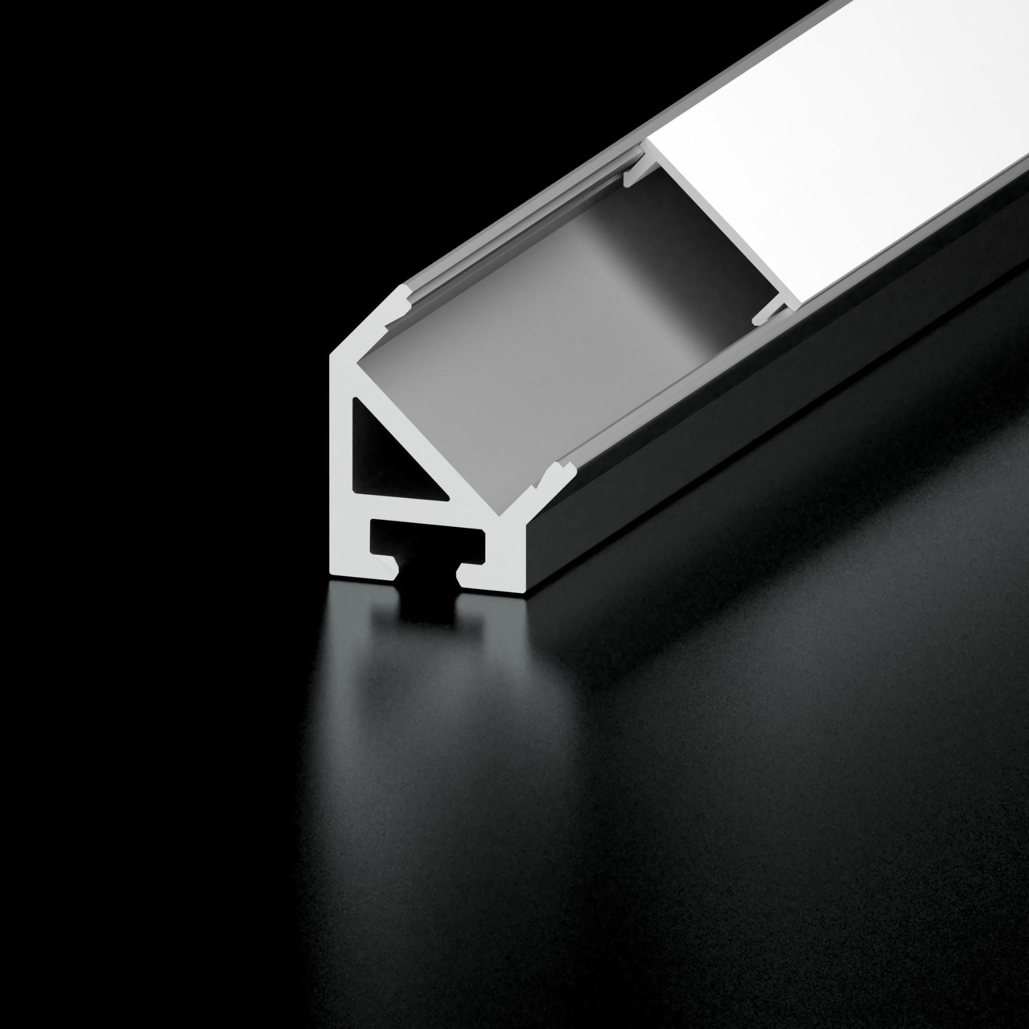 96" 45 Degree LED Channel, White, Pack of 10 - Bees Lighting
