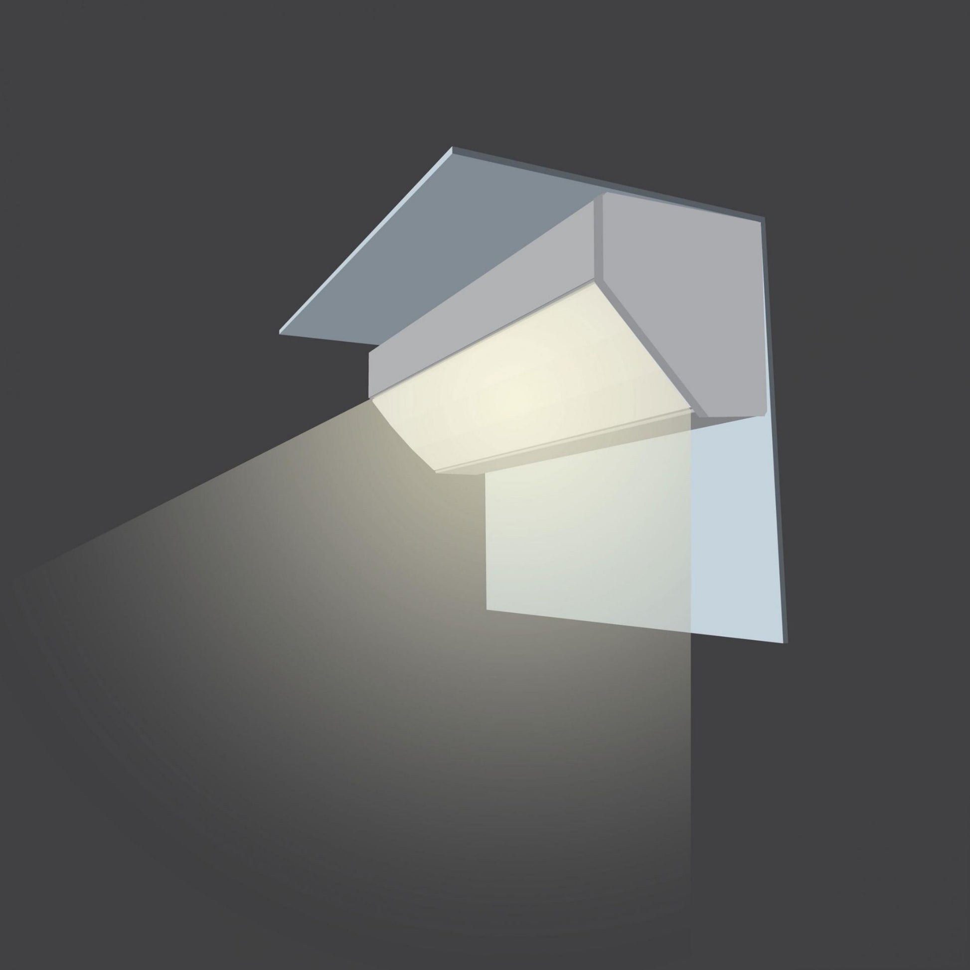 48" 45 Degree DECO Aluminum Channel - Bees Lighting