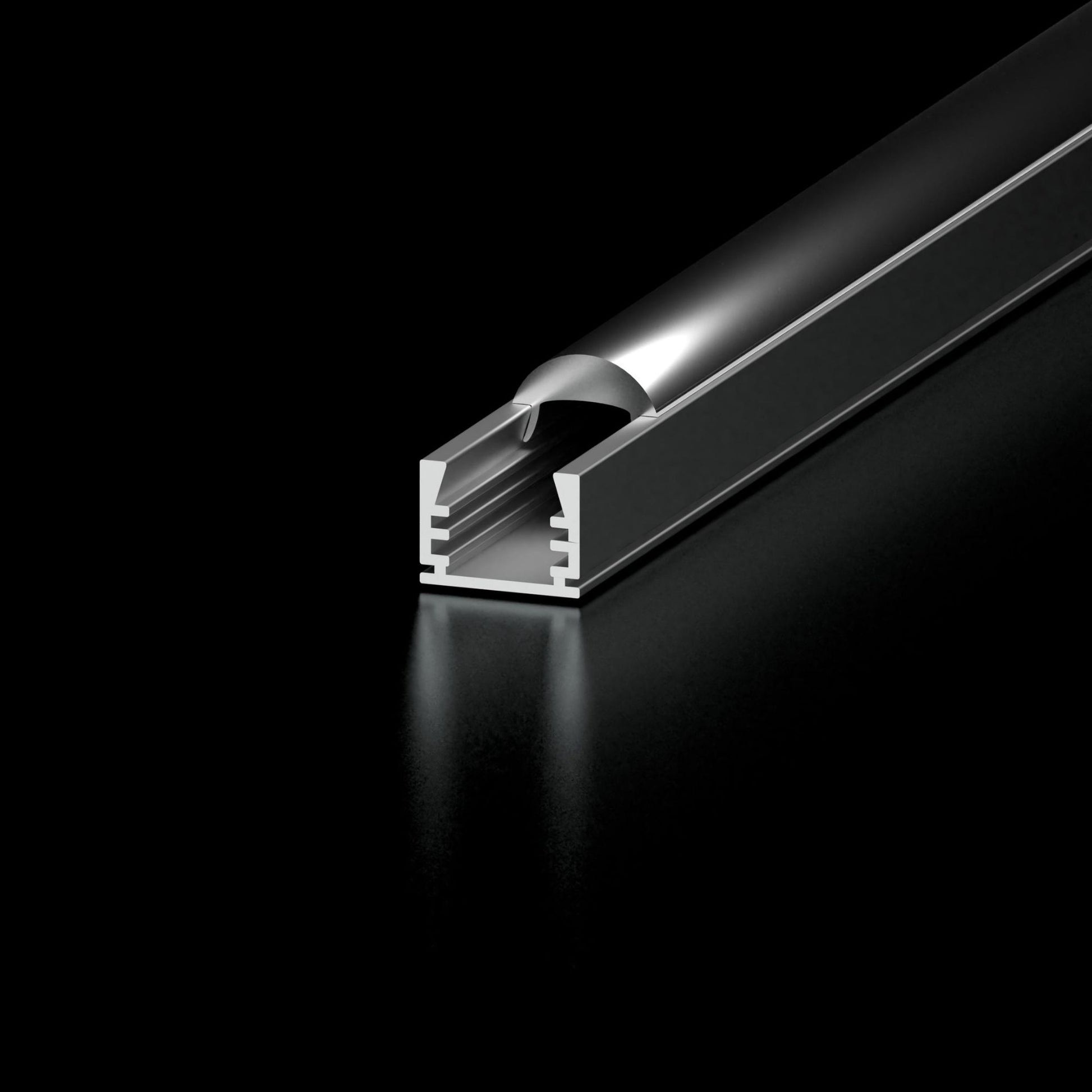 96" Narrow Beam Grazer Channel, Clear Matte Optic Lens, Aluminum - Bees Lighting