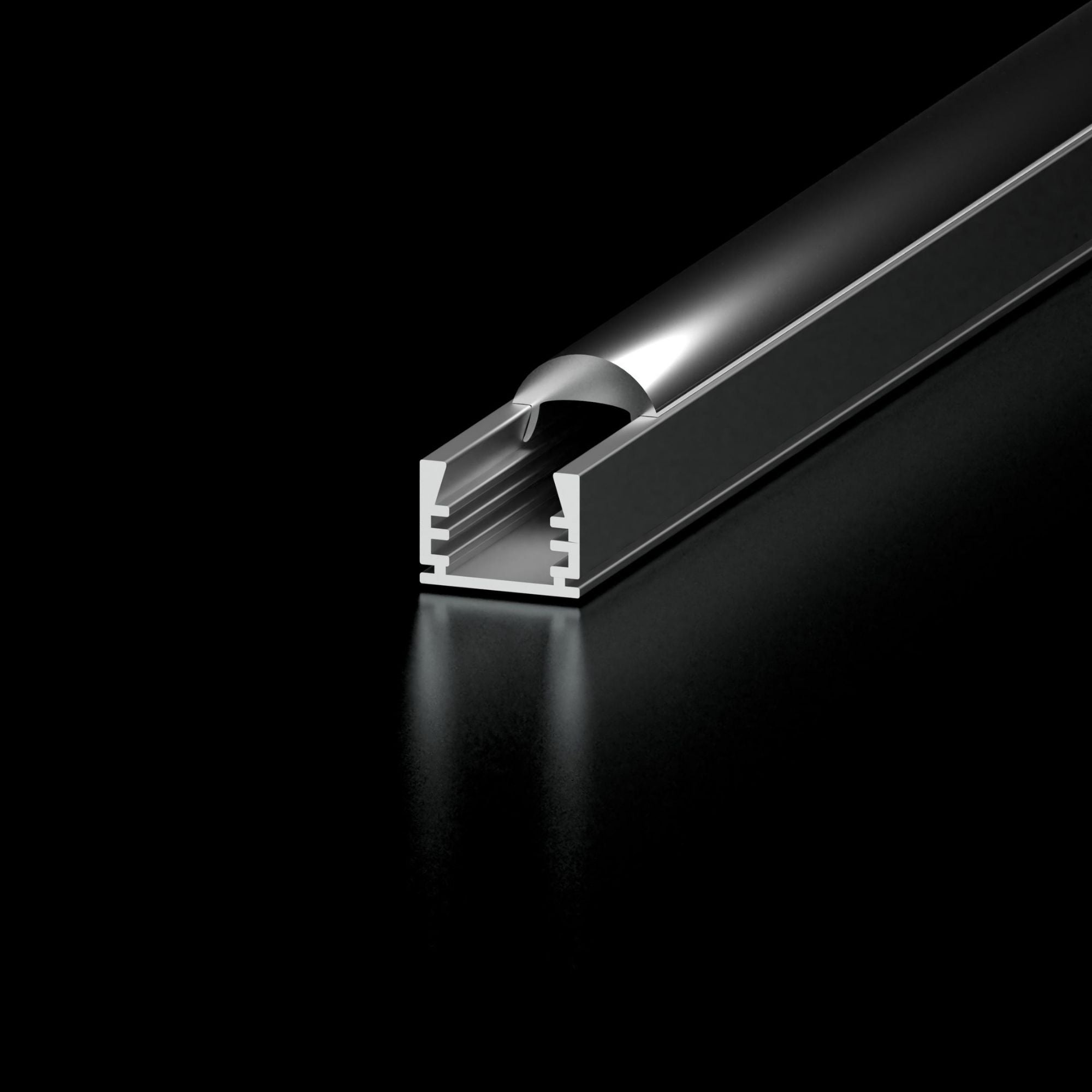 96" Narrow Beam Grazer Channel, Clear Matte Optic Lens, Aluminum - Bees Lighting