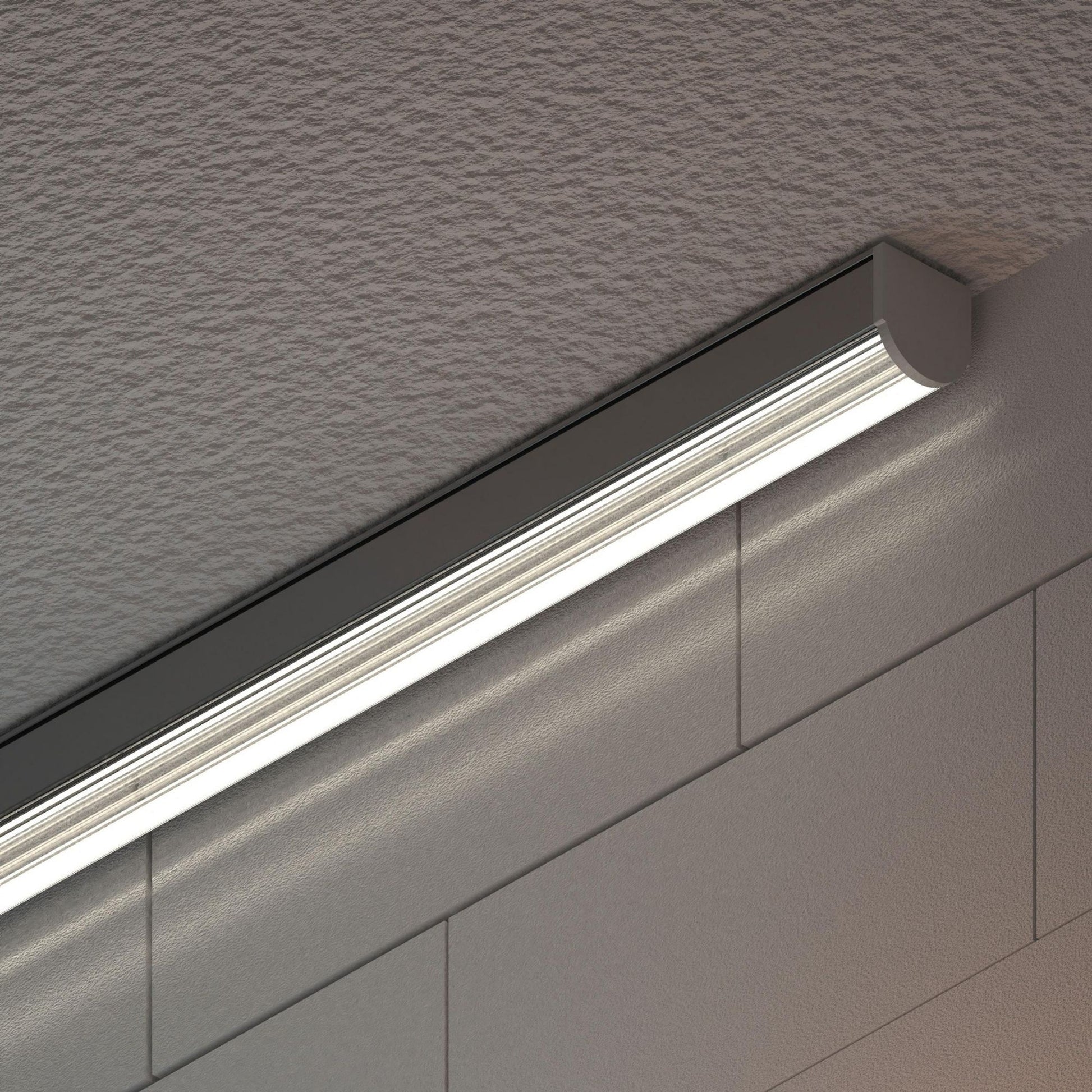 96" Narrow Beam Grazer Channel, Clear Matte Optic Lens, Aluminum - Bees Lighting