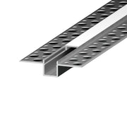 96" Mud-In 0.5 in. Channel with Classic Frosted Lens, Aluminum - Bees Lighting