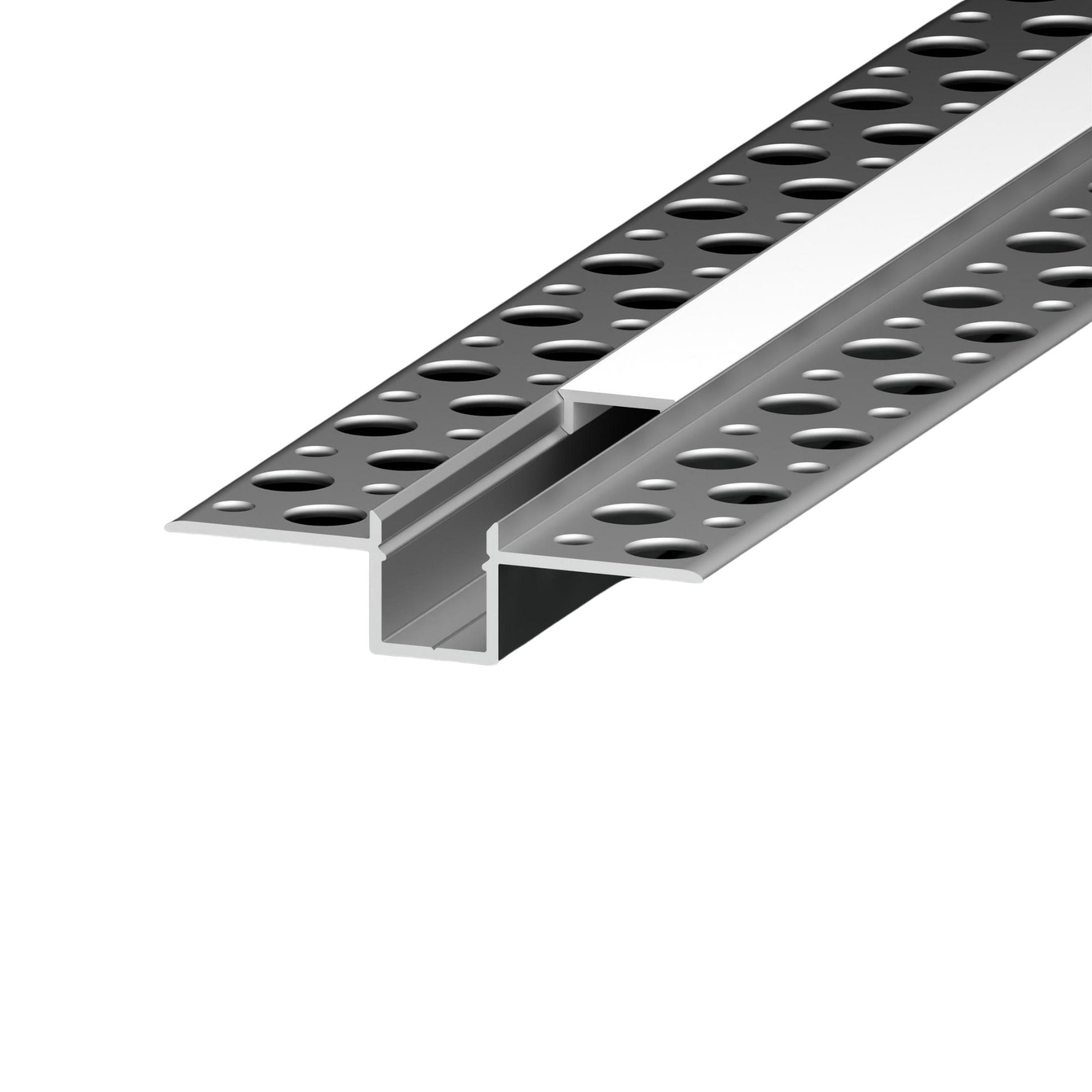 96" Mud-In 0.5 in. Channel with Classic Frosted Lens, Aluminum - Bees Lighting