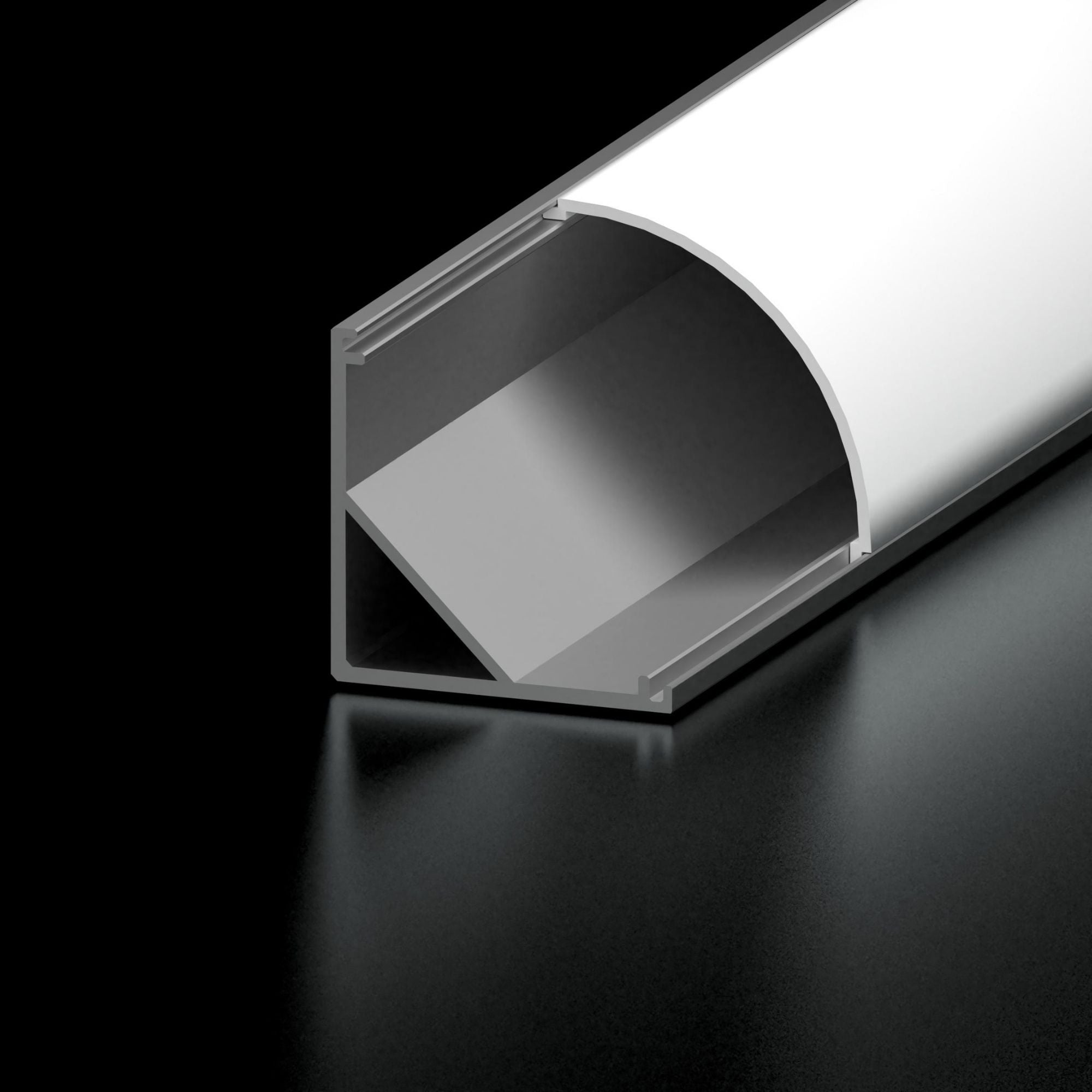 48" 20mm Rounded Corner Aluminum Channel - Bees Lighting