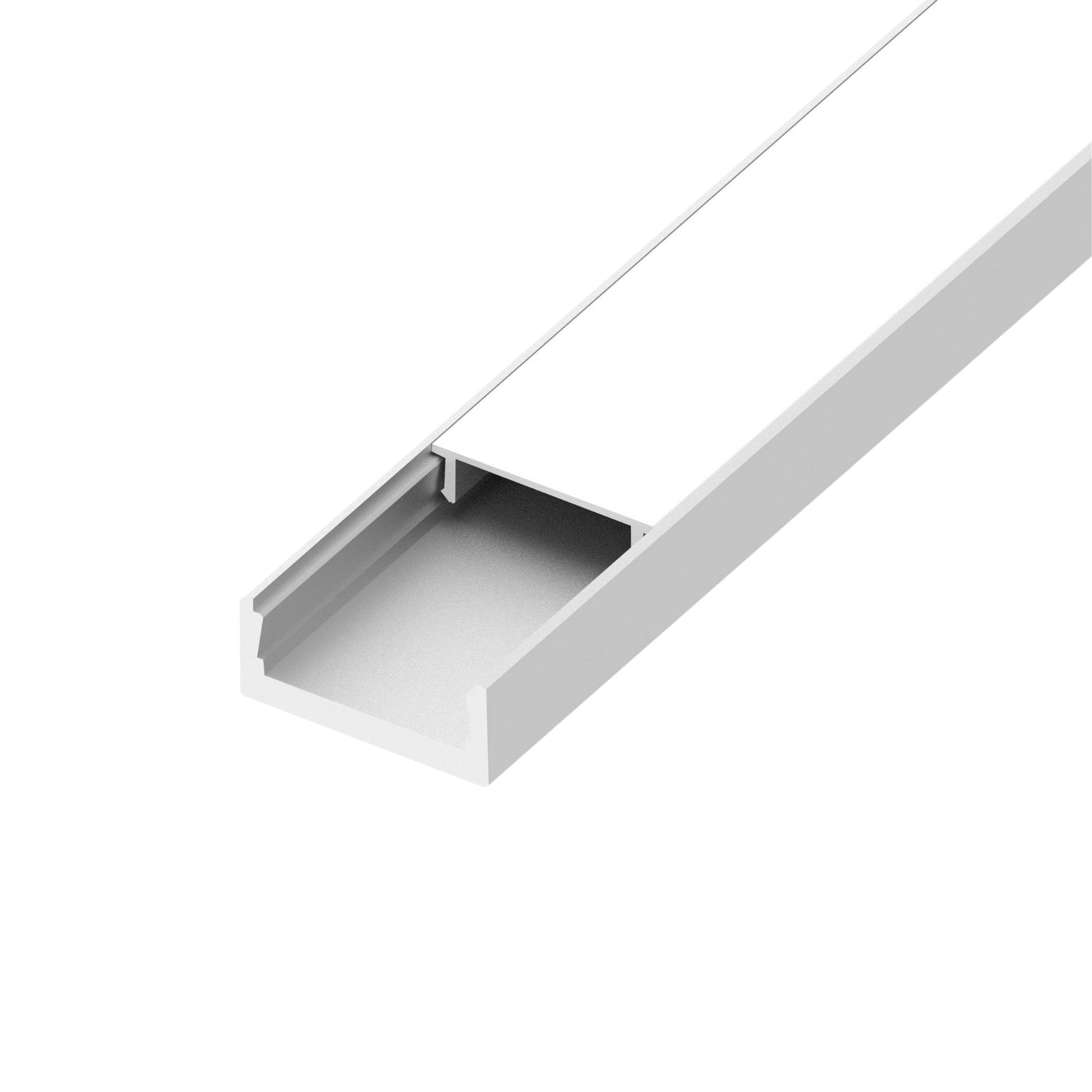 48" Slim Channel with Premium Diffusion Lens, White - Bees Lighting