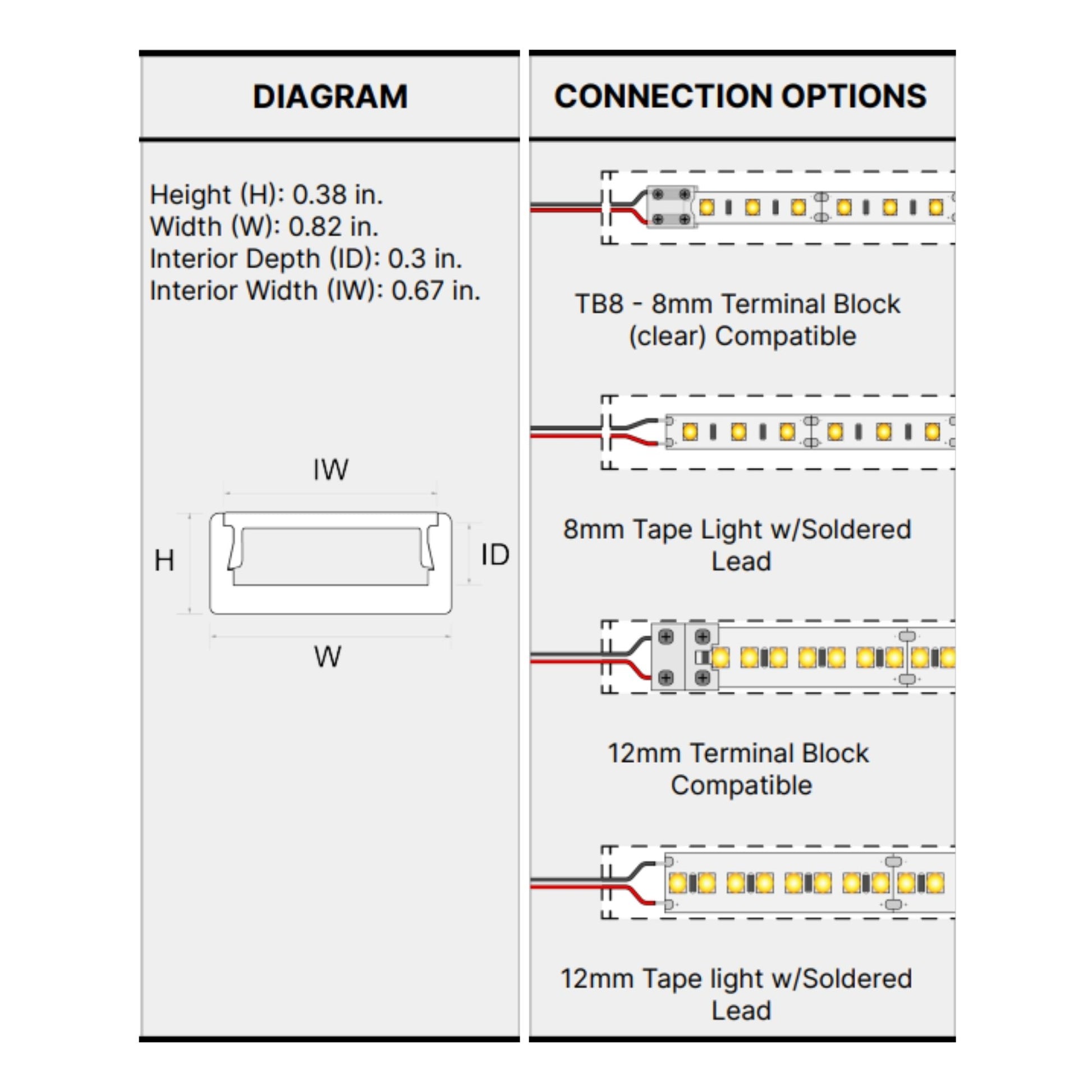 48" Slim Channel with Frosted Lens, White - Bees Lighting
