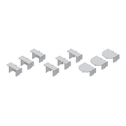 Slim Recessed Channel Accessory Pack, End Caps, Set of 3 - Bees Lighting