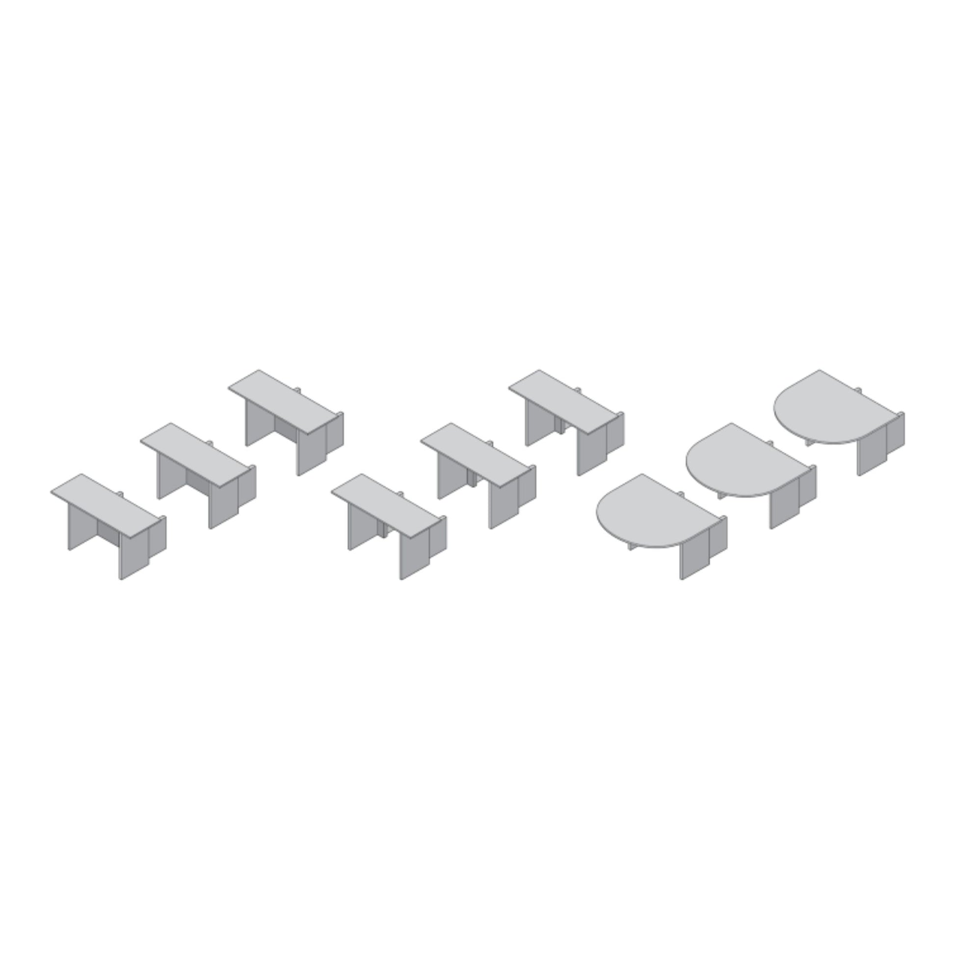 Slim Recessed Channel Accessory Pack, End Caps, Set of 3 - Bees Lighting