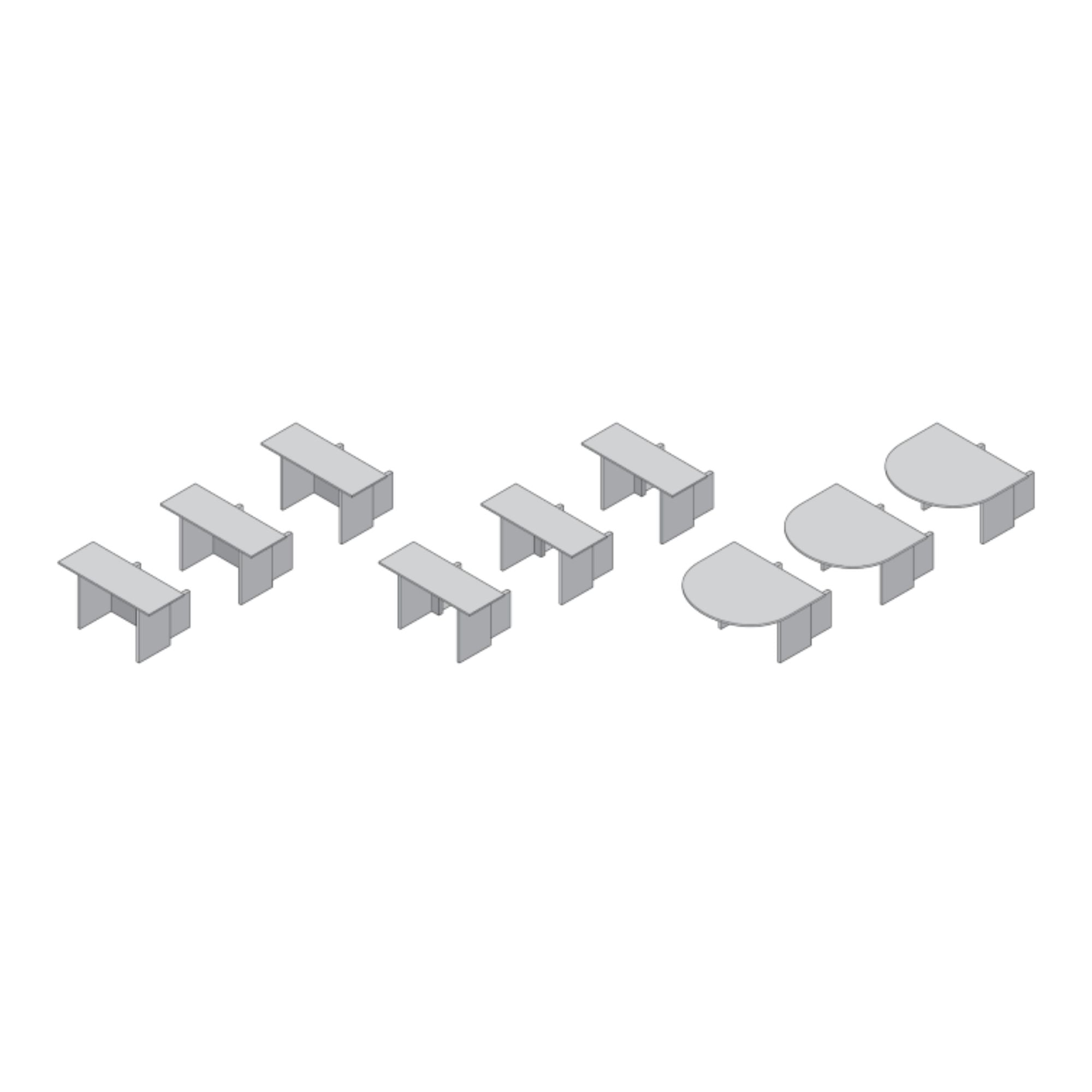 Slim Recessed Channel Accessory Pack, End Caps, Set of 3 - Bees Lighting