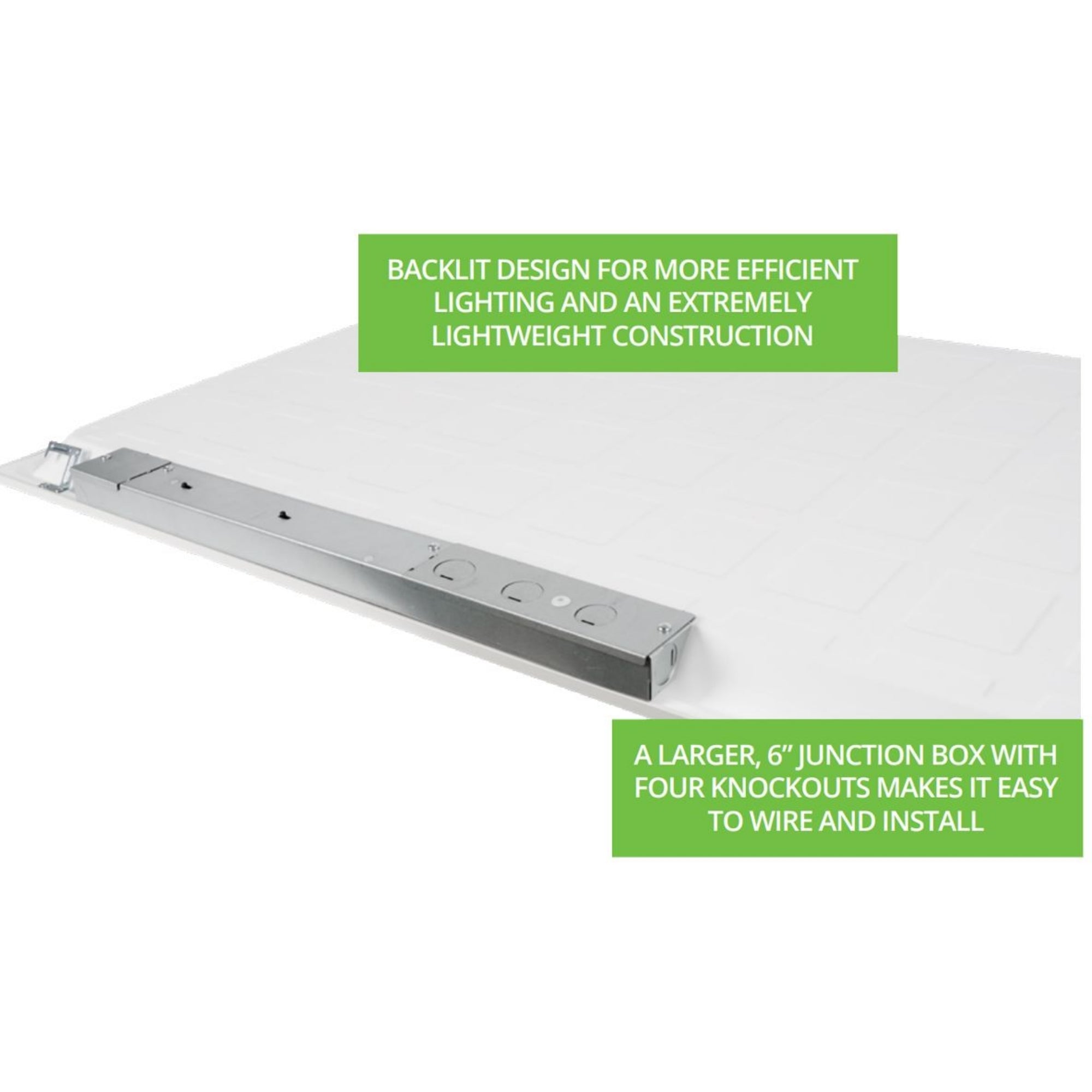 1x4 LED Flat Panel Light, 5000 Lumens, 40W, 35K/40K/50K, 120-277V