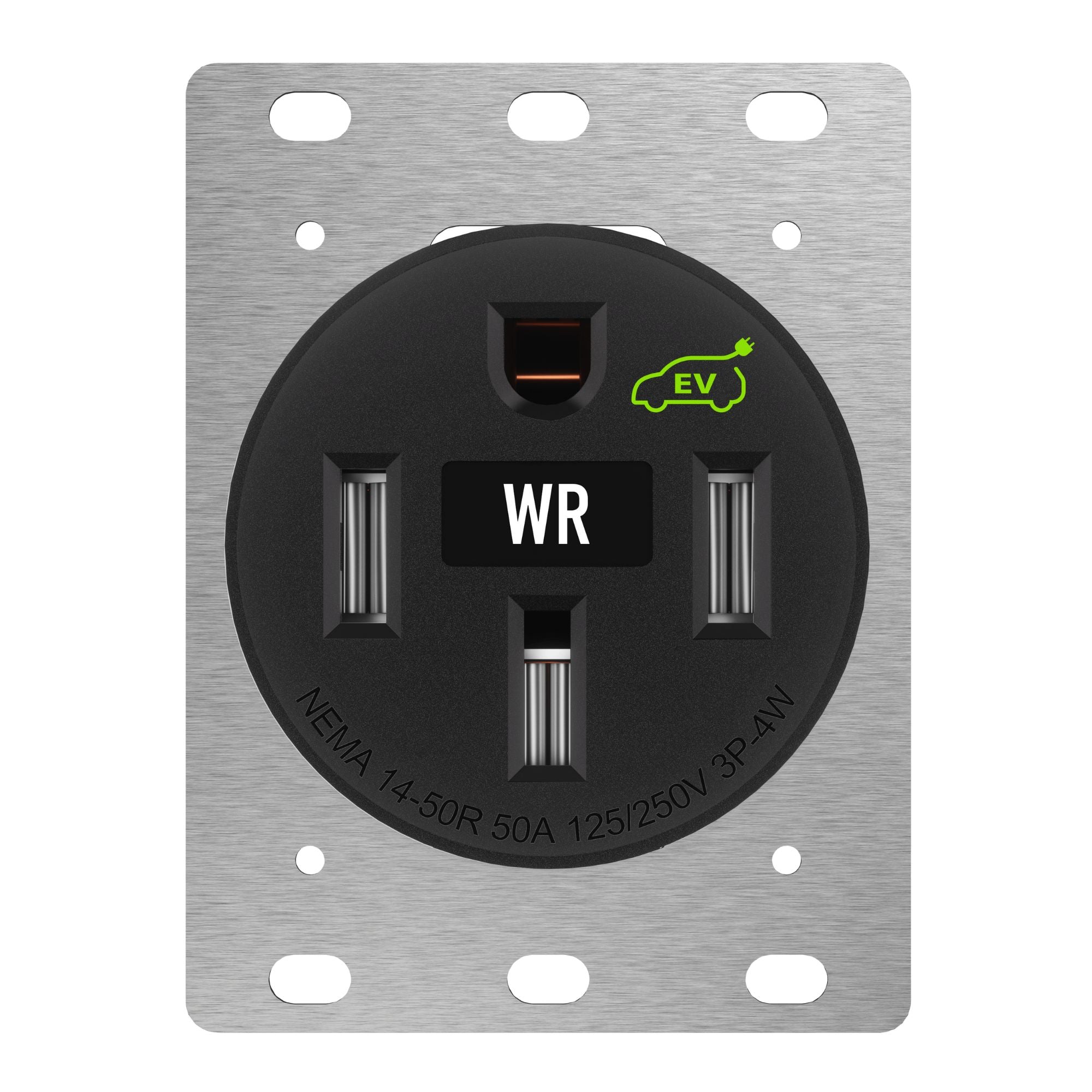 Enerlites 66500HW-BK 50A NEMA 14-50R Weather-Resistant Flush Mount EV/RV Outlet, Black