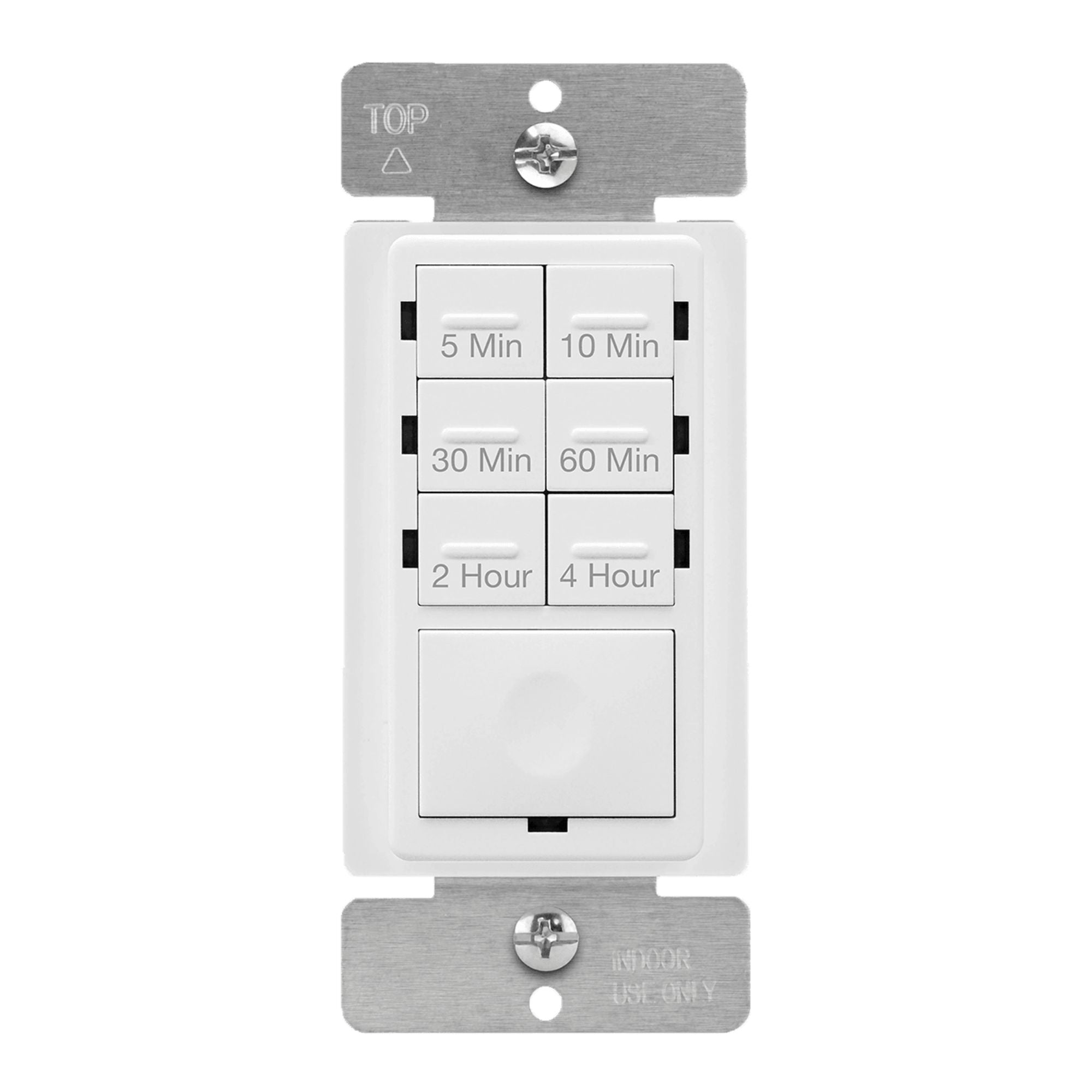 In-Wall Preset Countdown Timer Switch, 4-Hour 7-Button, 800 Watts, White