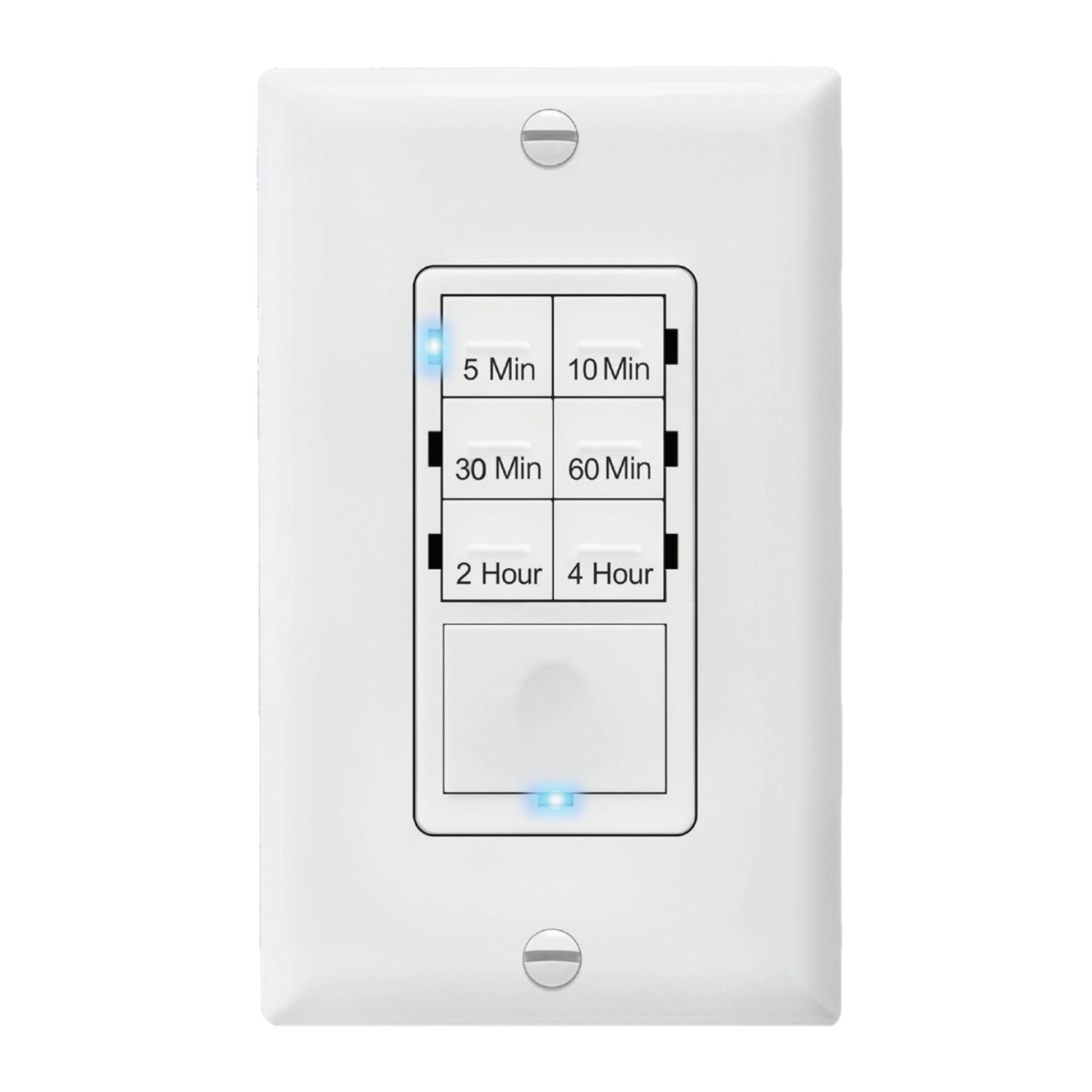 In-Wall Preset Countdown Timer Switch, 4-Hour 7-Button, 800 Watts, White - Bees Lighting