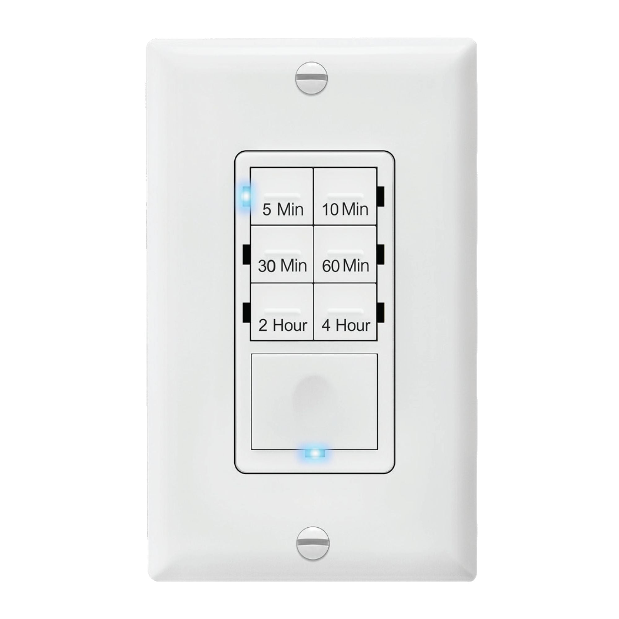 In-Wall Preset Countdown Timer Switch, 4-Hour 7-Button, 800 Watts, White - Bees Lighting