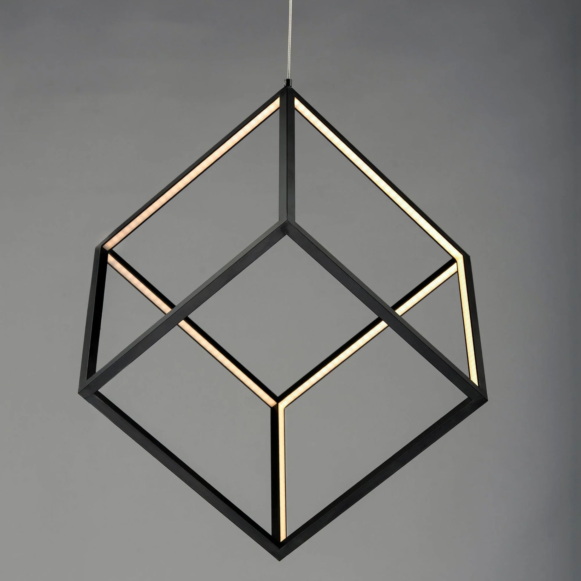 ET2 Lighting - 4 Square 21" LED Pendant, Black Finish | Bees Lighting