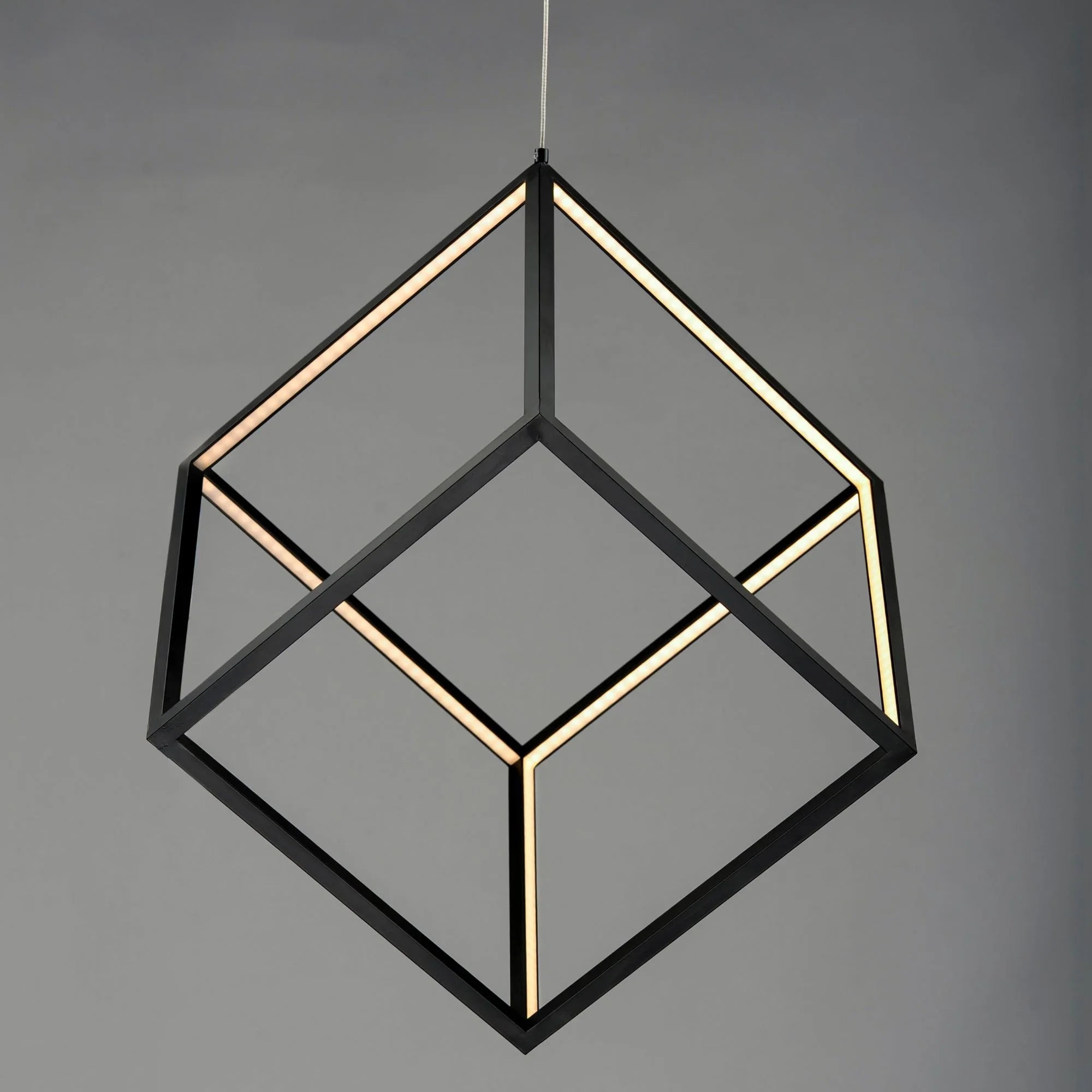 ET2 Lighting - 4 Square 21" LED Pendant, Black Finish | Bees Lighting