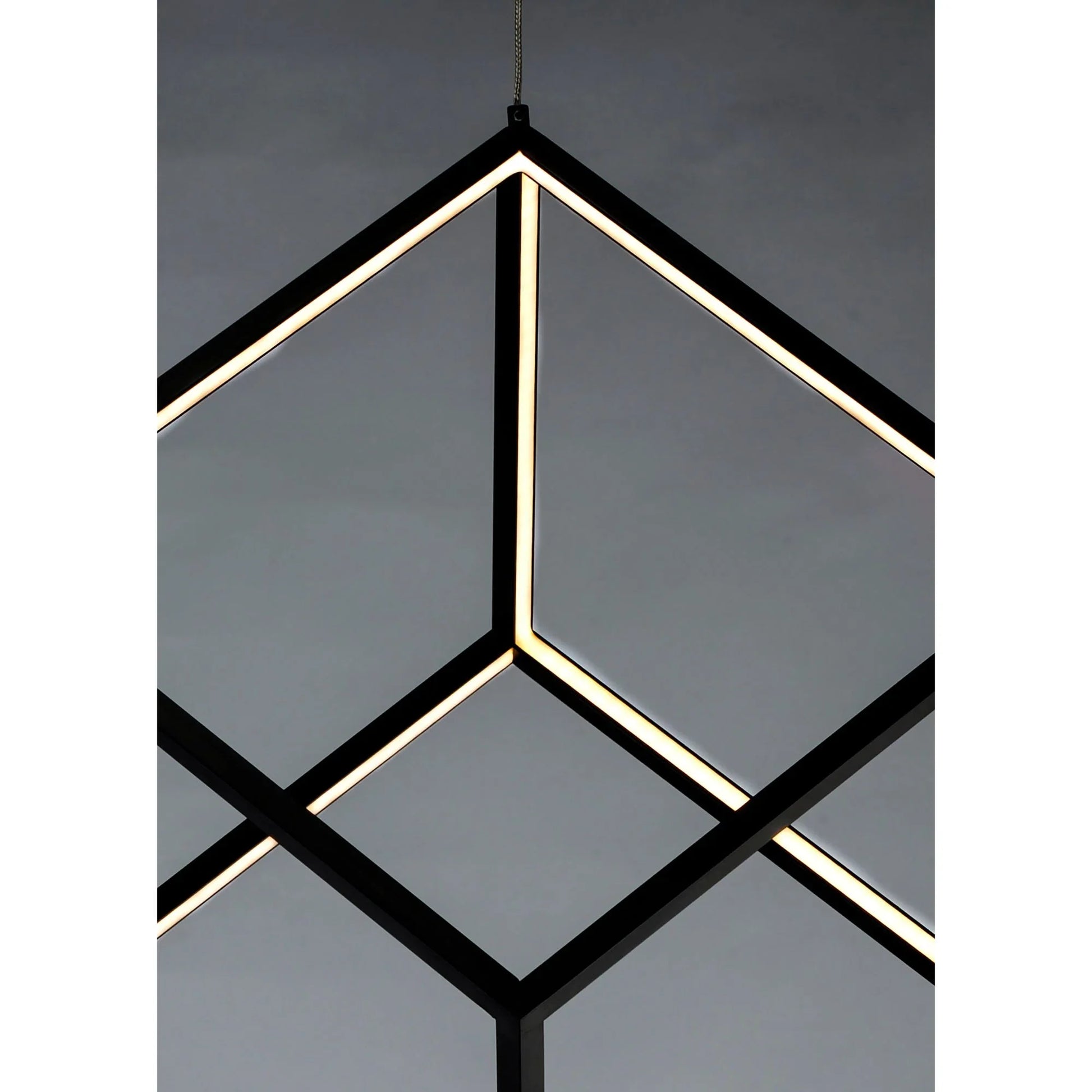 ET2 Lighting - 4 Square 21" LED Pendant, Black Finish | Bees Lighting