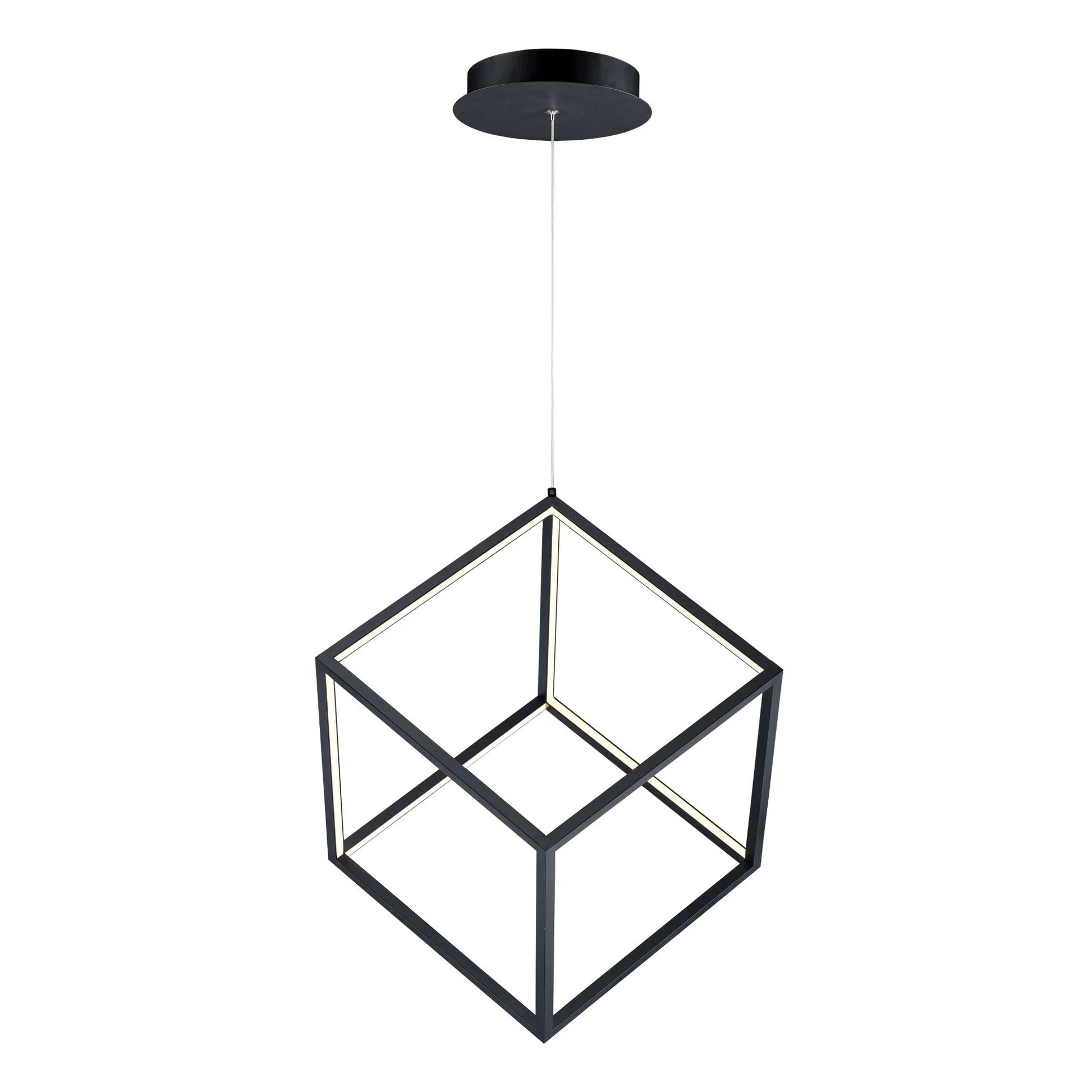 ET2 Lighting - 4 Square 21" LED Pendant, Black Finish | Bees Lighting