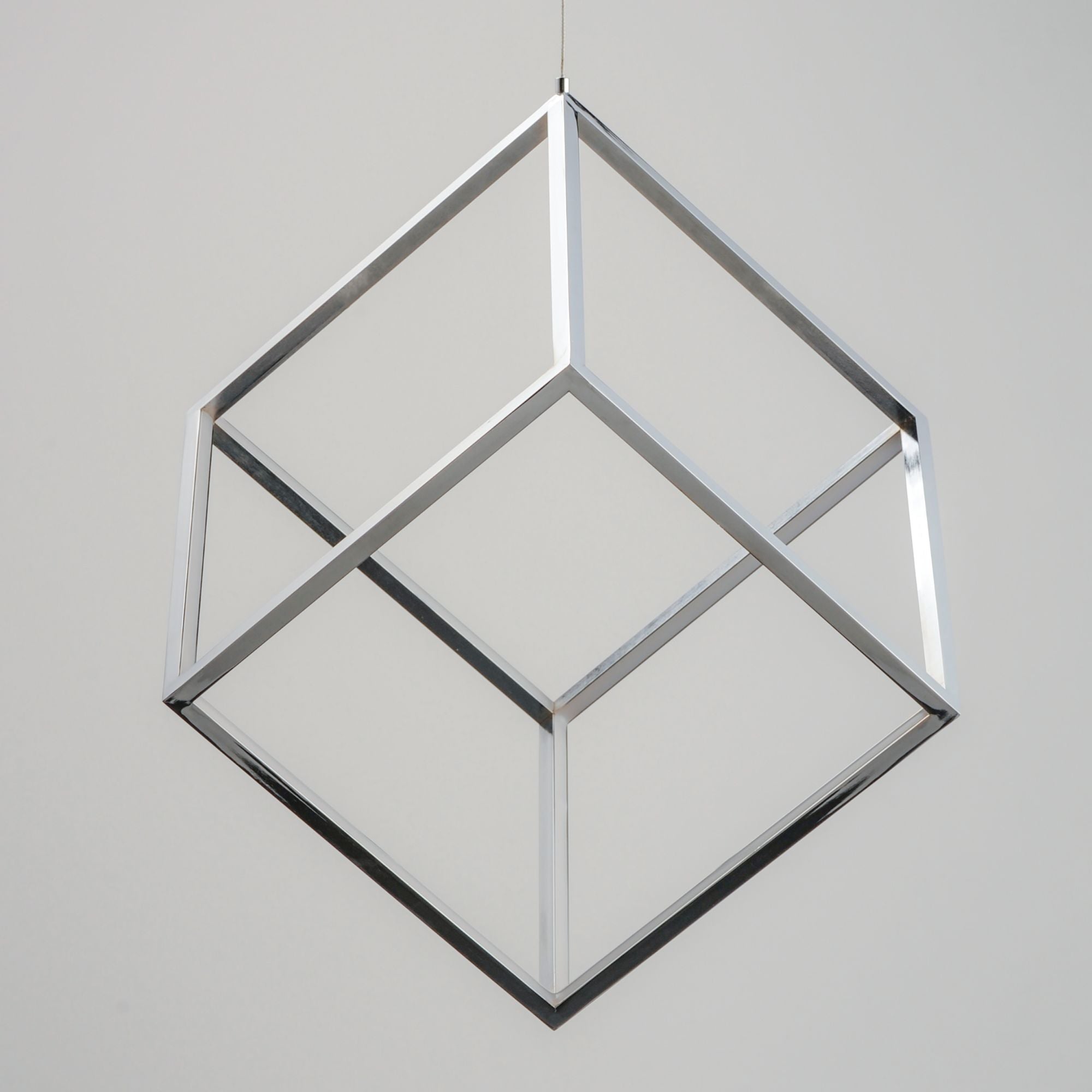 4 Square 21" LED Pendant, Polished Chrome Finish