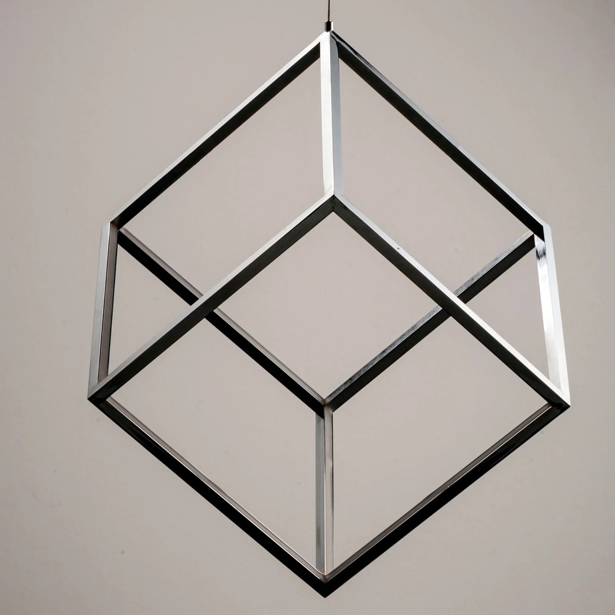 4 Square 21" LED Pendant, Polished Chrome Finish