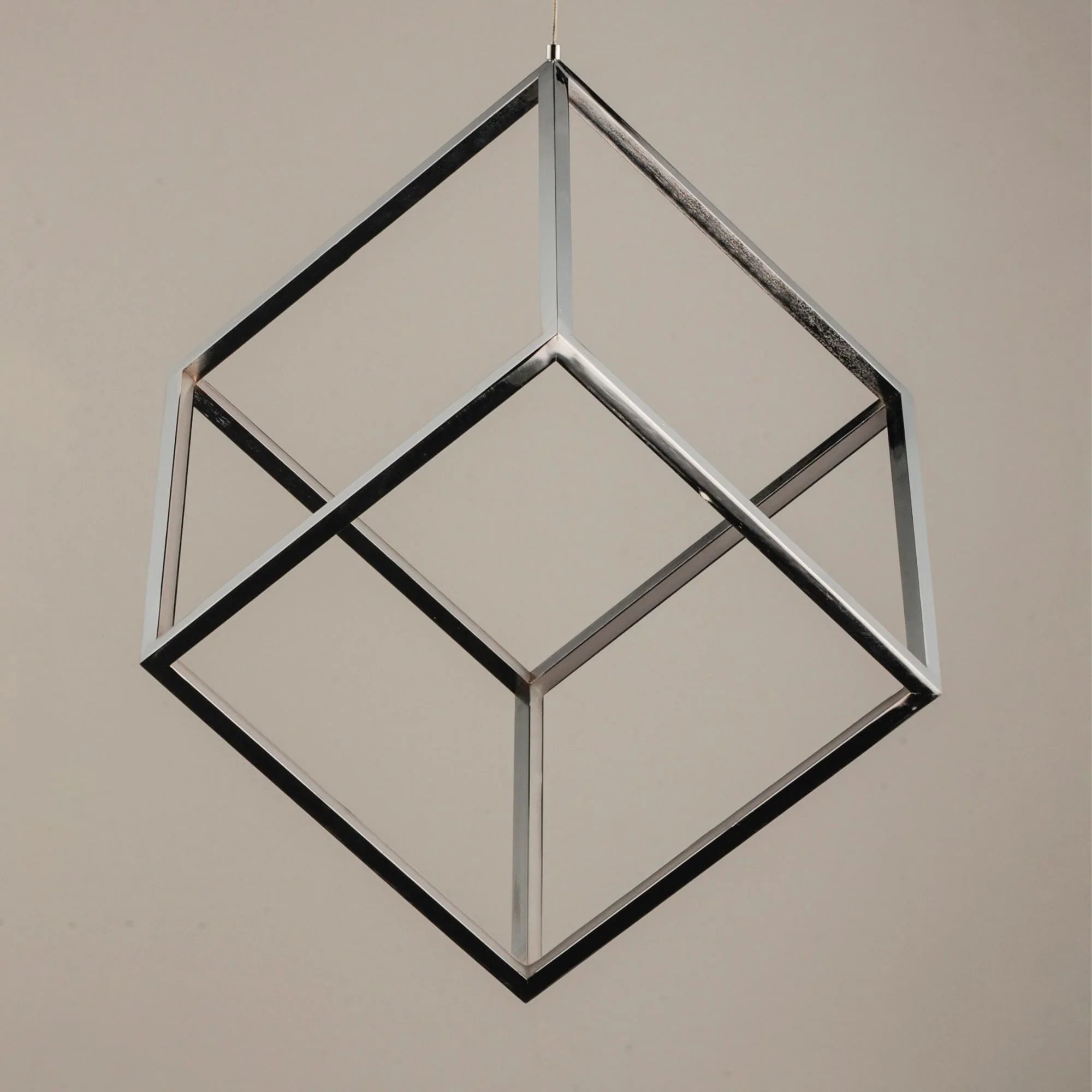 4 Square 21" LED Pendant, Polished Chrome Finish