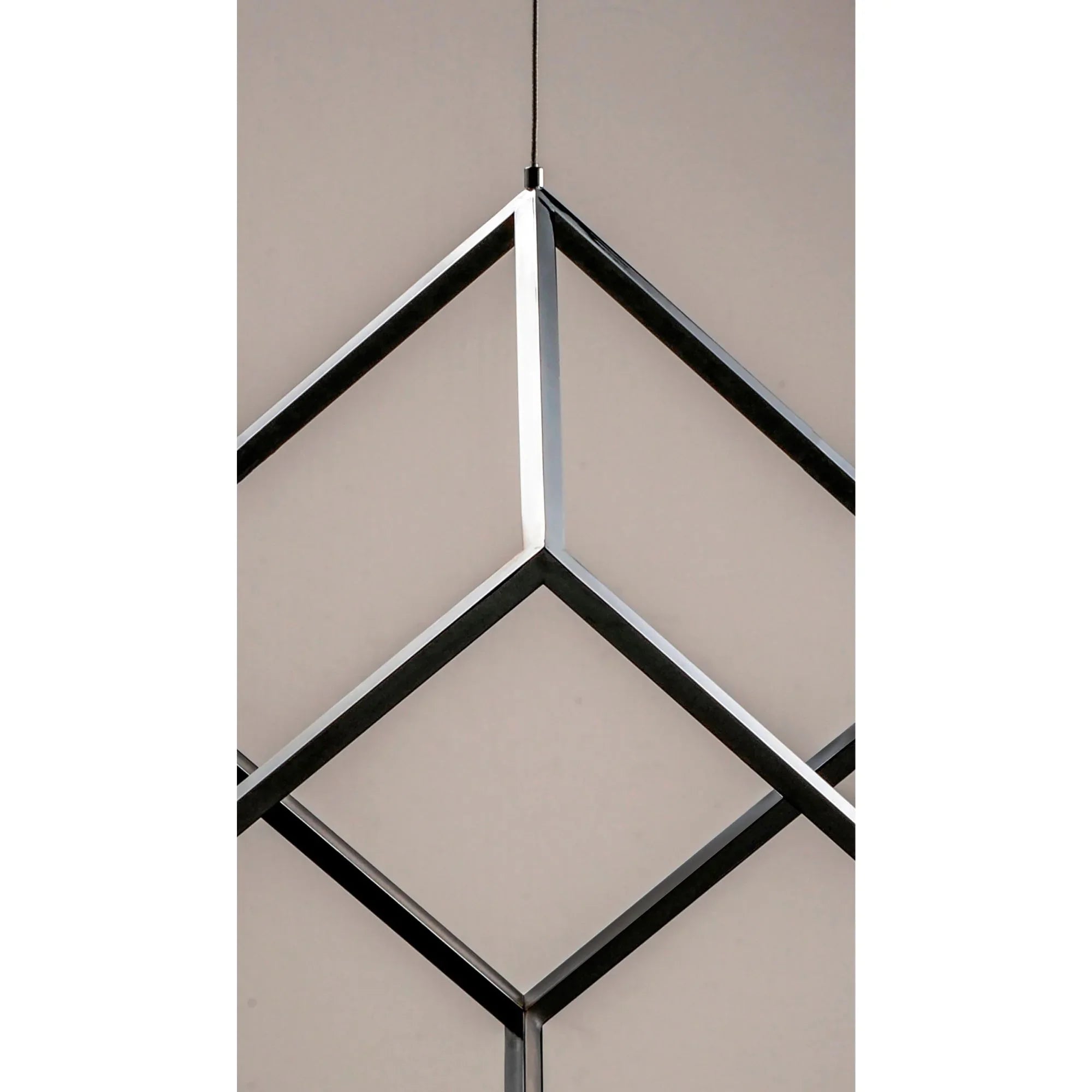 4 Square 21" LED Pendant, Polished Chrome Finish