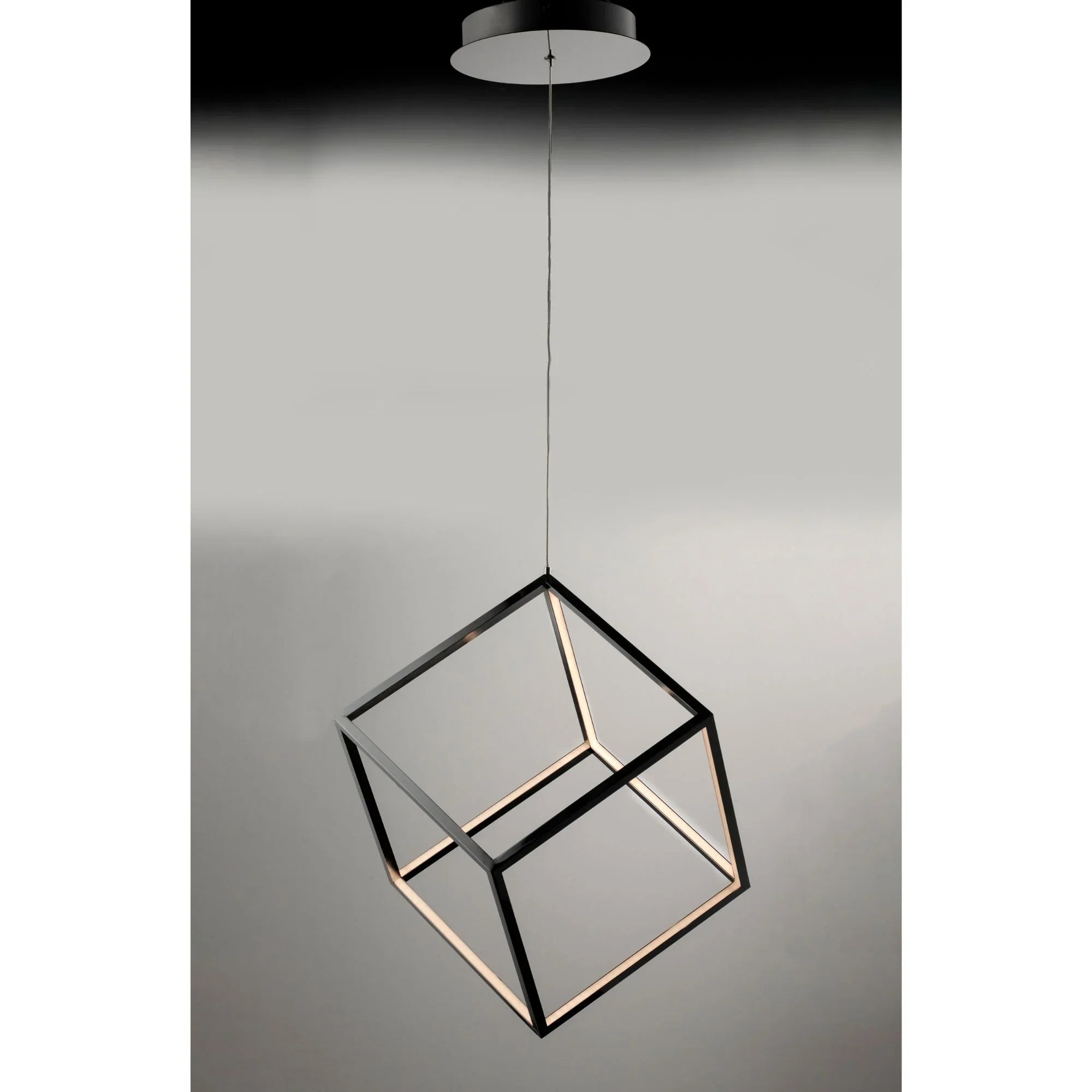 4 Square 21" LED Pendant, Polished Chrome Finish