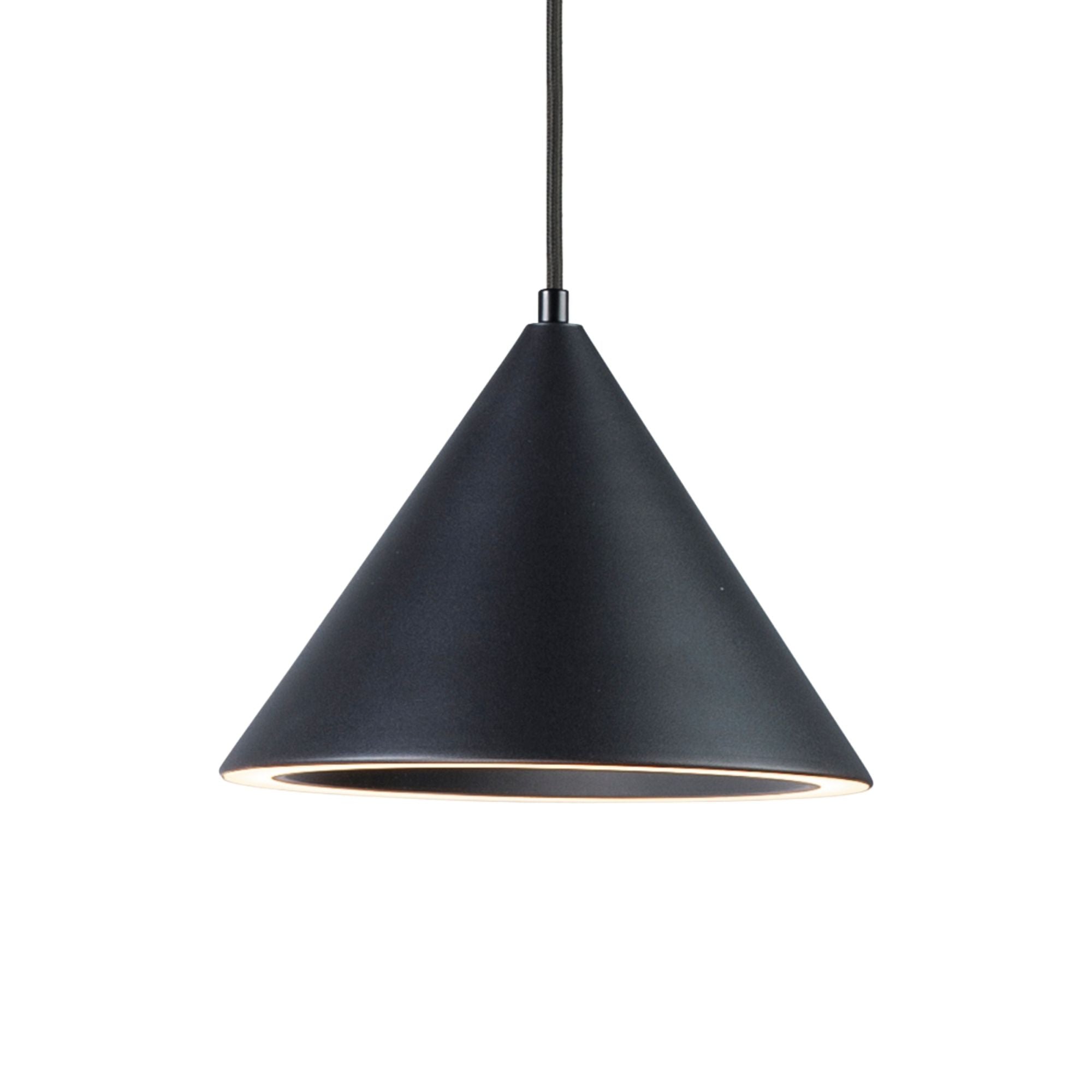 Abyss 10" Mini Cone LED Pendant, Black Finish