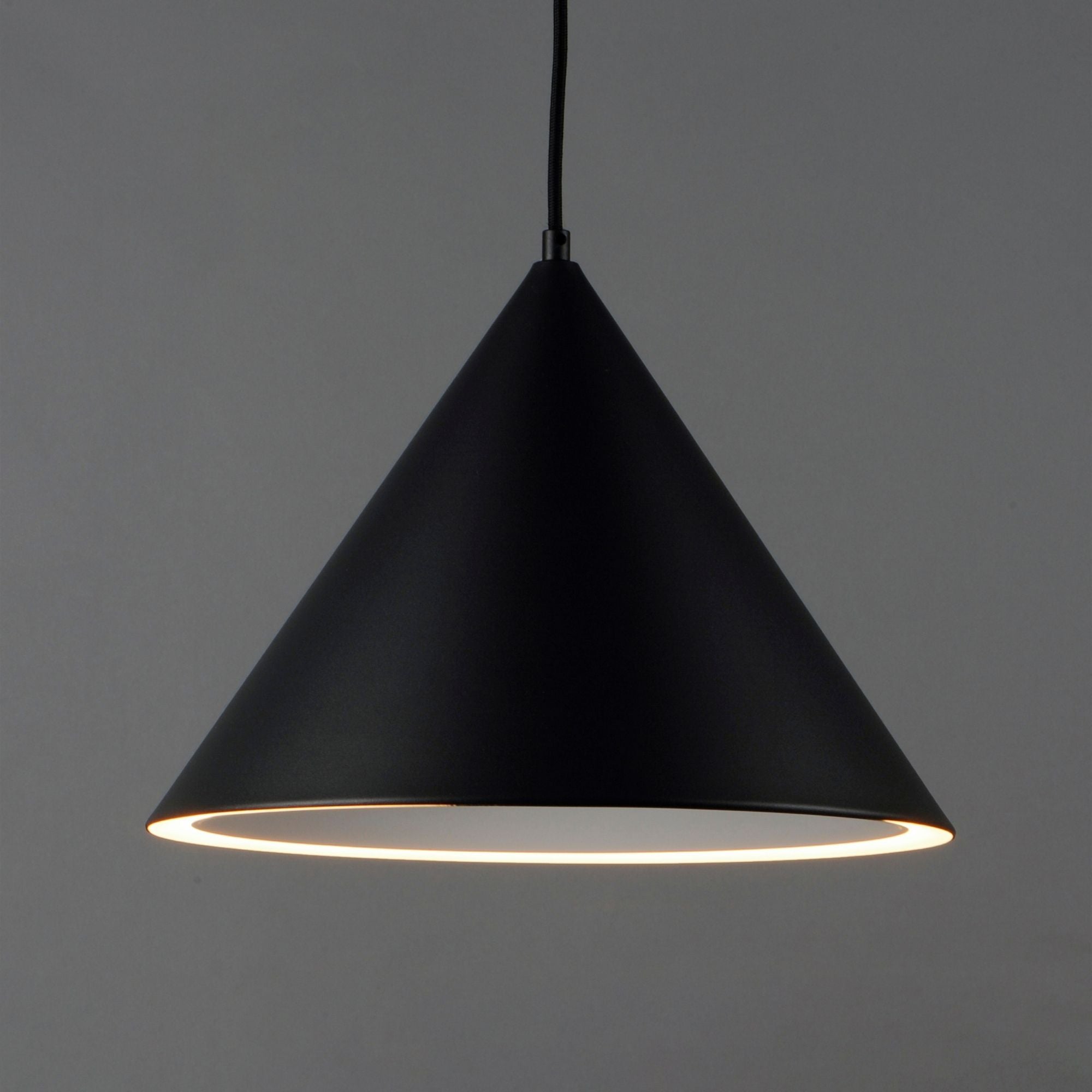 Abyss 10" Mini Cone LED Pendant, Black Finish