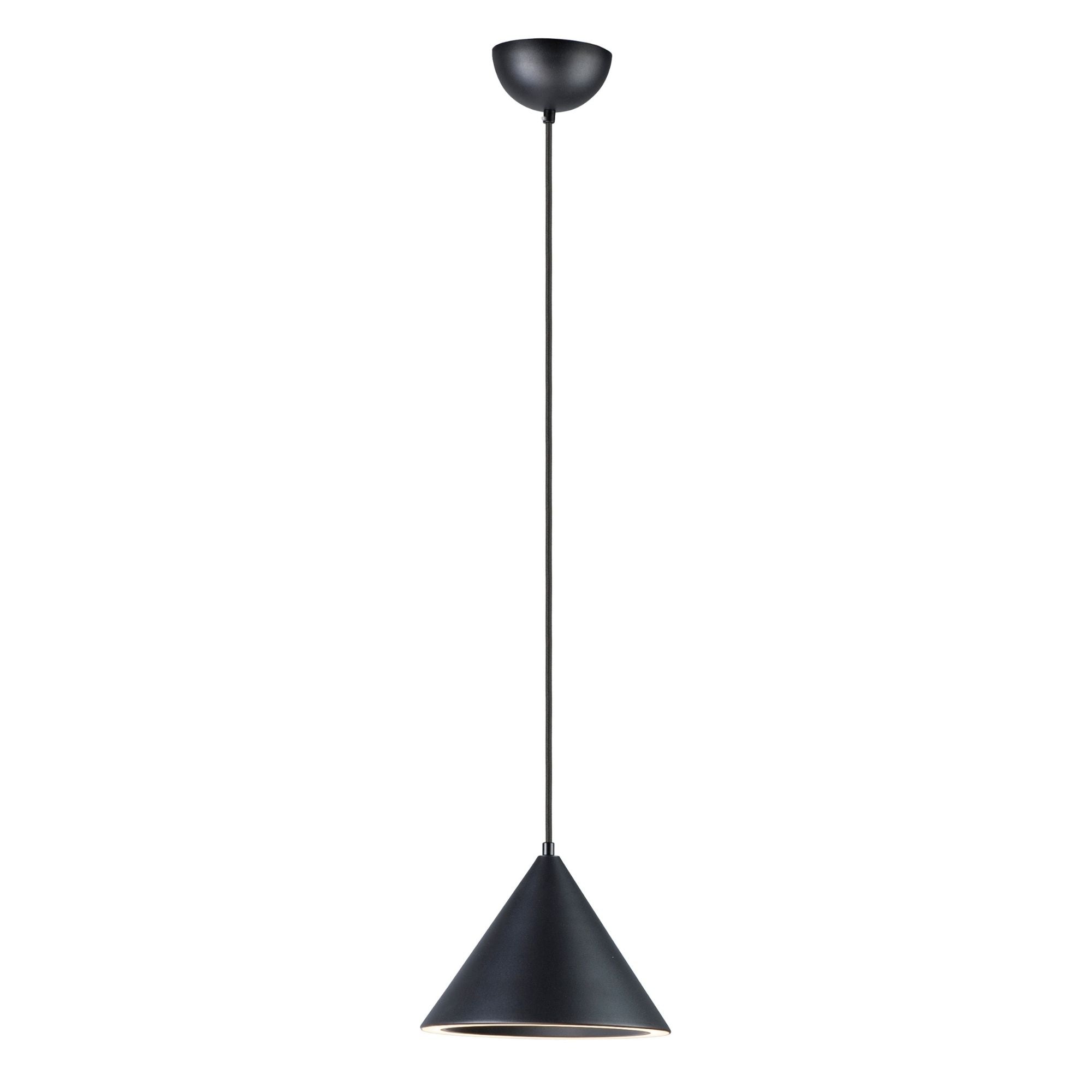Abyss 10" Mini Cone LED Pendant, Black Finish