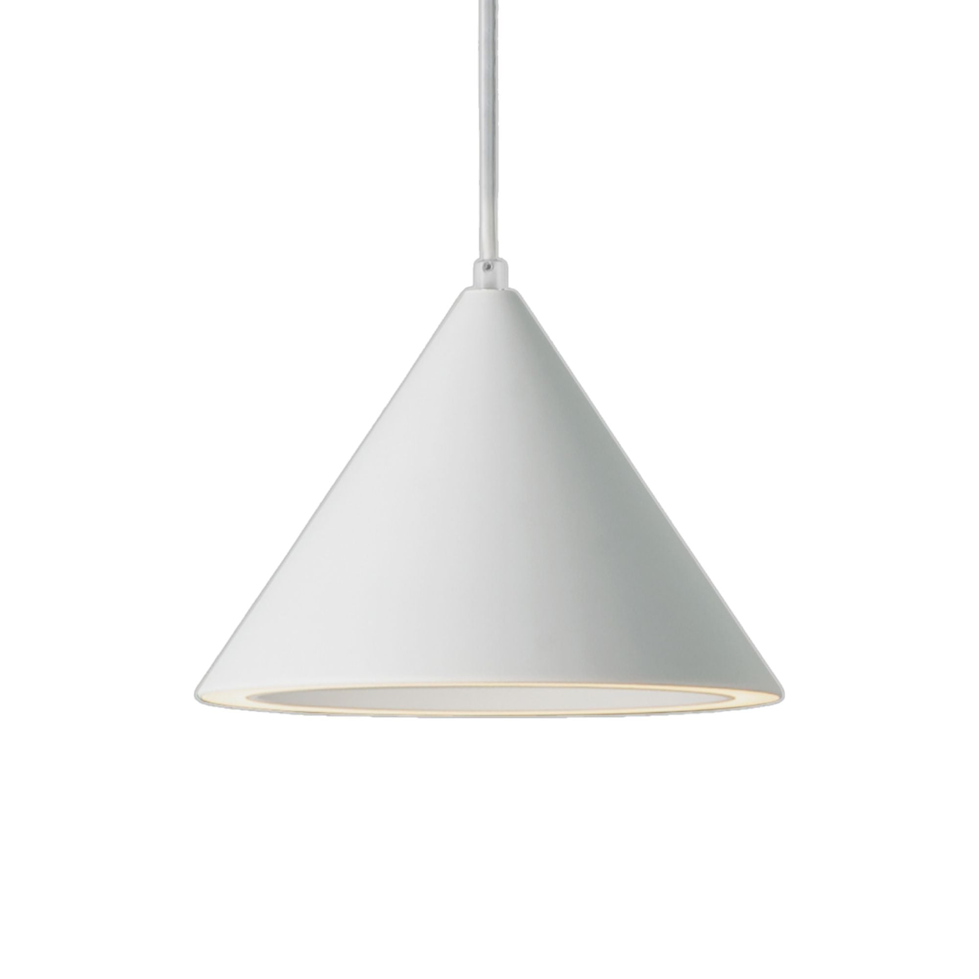 Abyss 10" Mini Cone LED Pendant, Matte White Finish