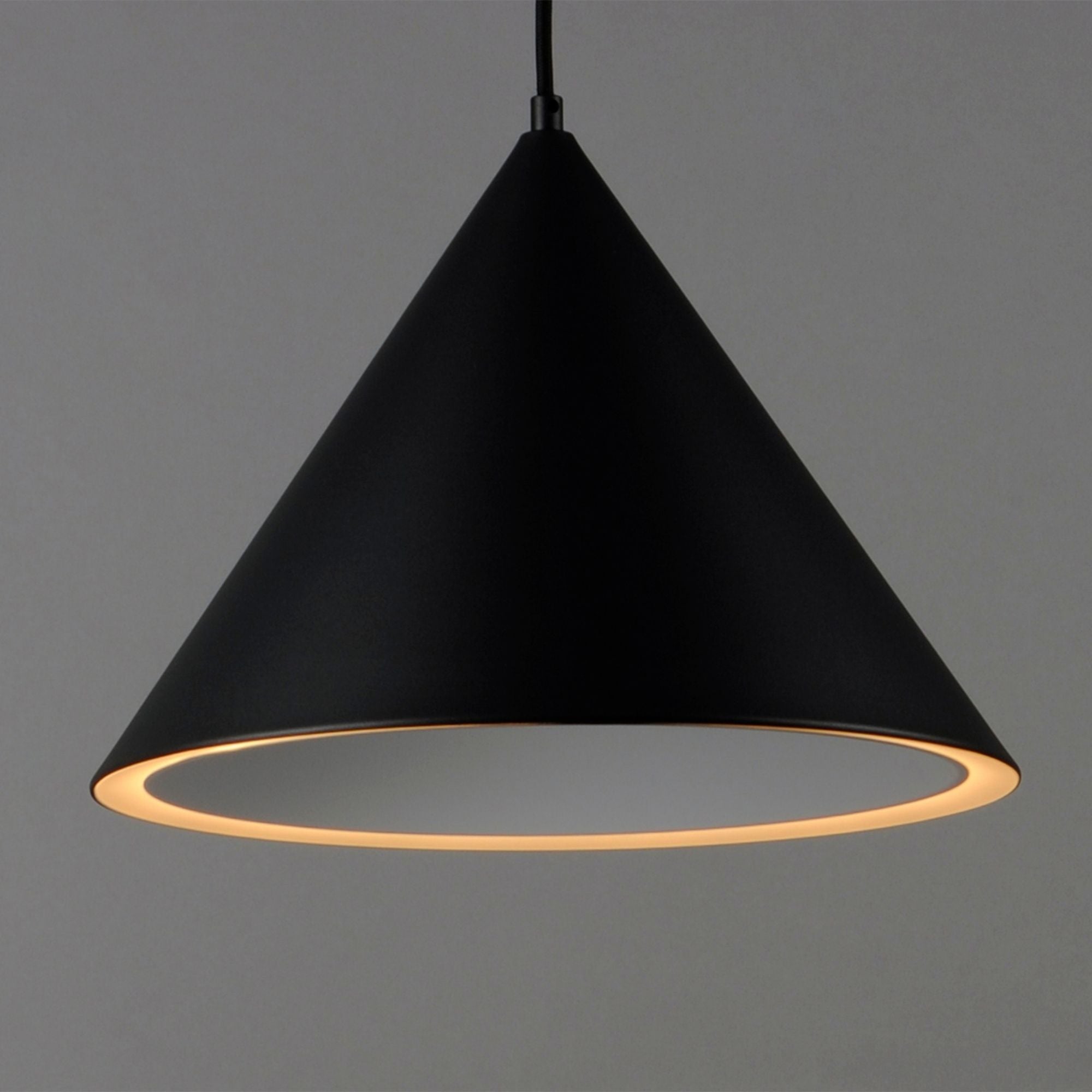 Abyss 13" Cone LED Pendant, Black Finish