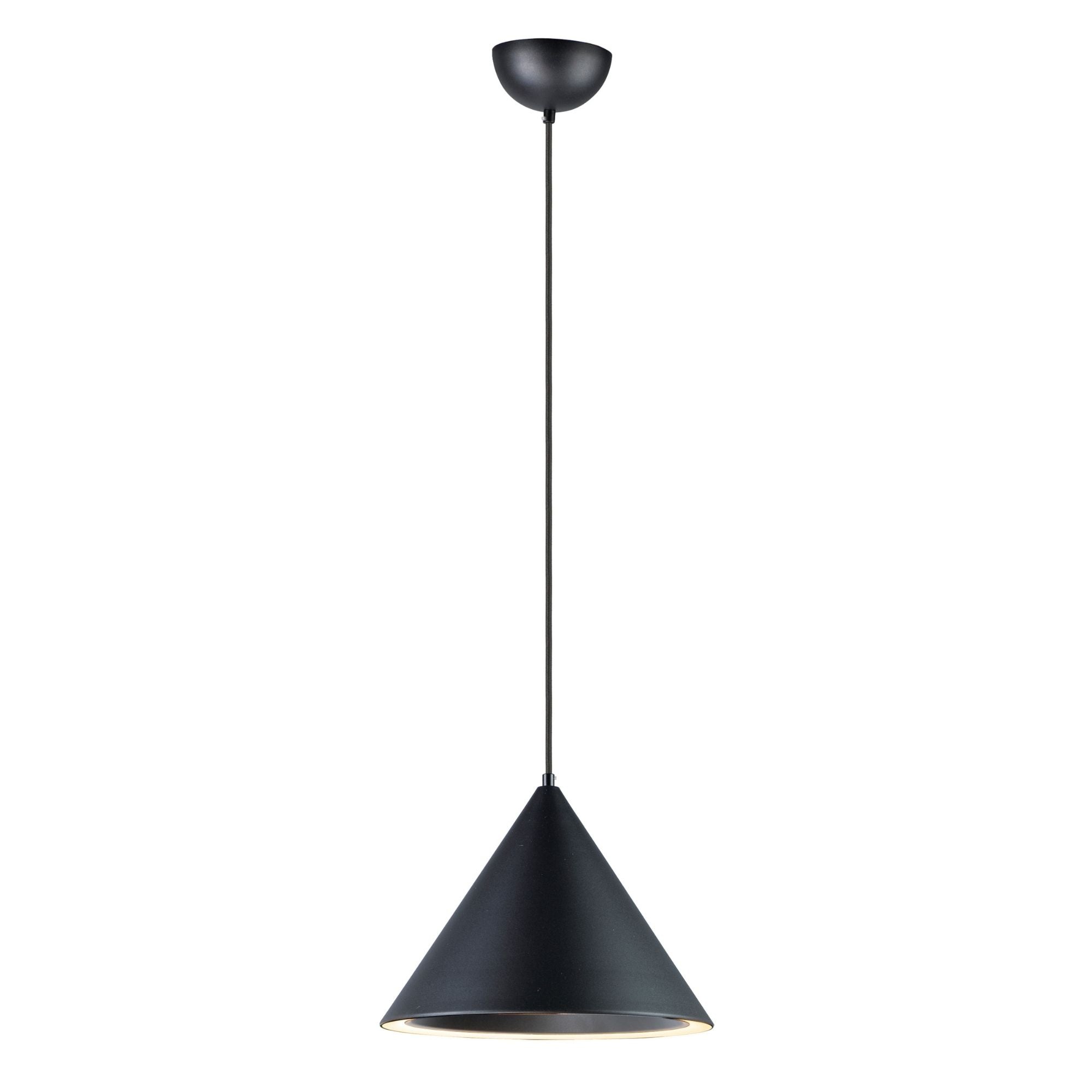 Abyss 13" Cone LED Pendant, Black Finish