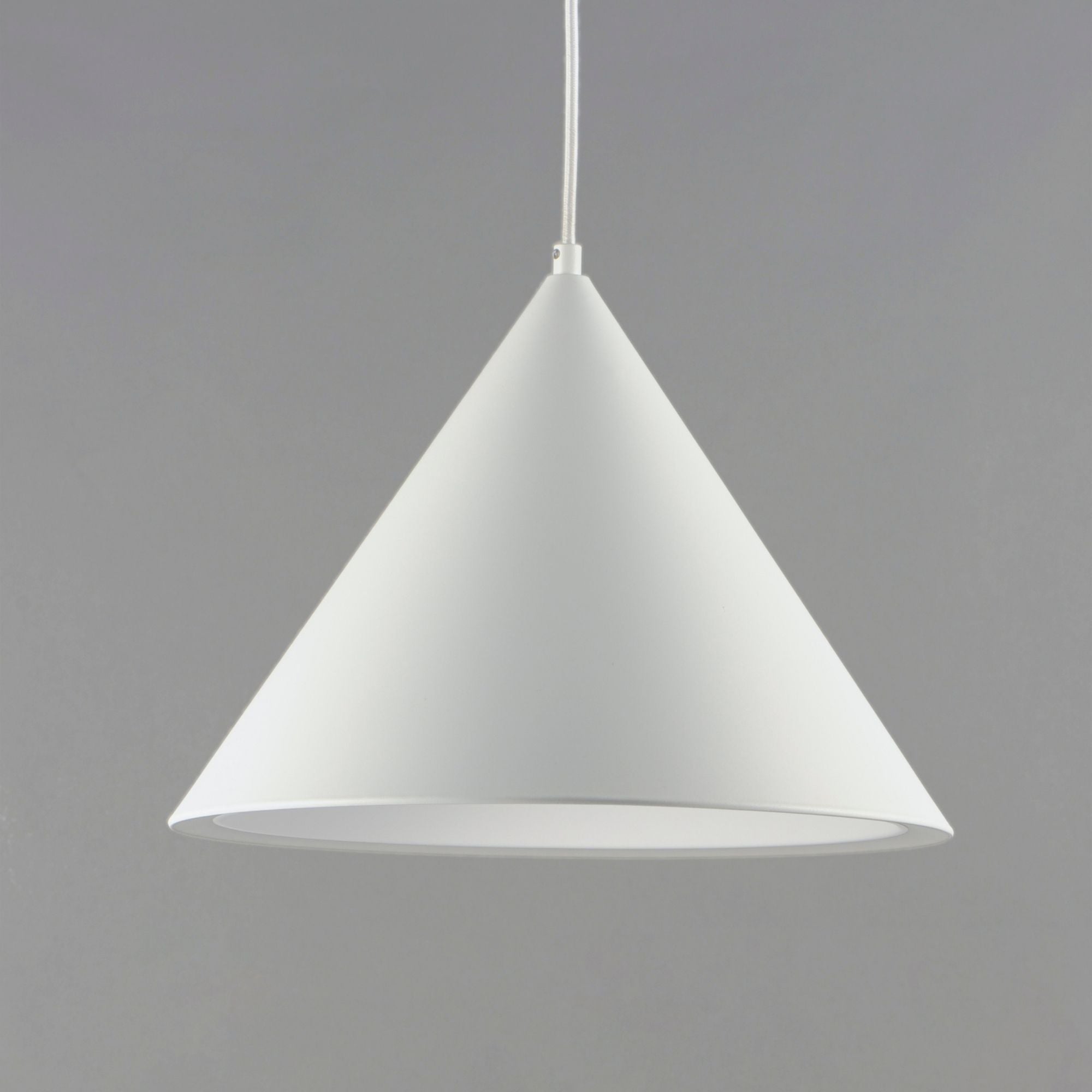 Abyss 13" Cone LED Pendant, Matte White Finish
