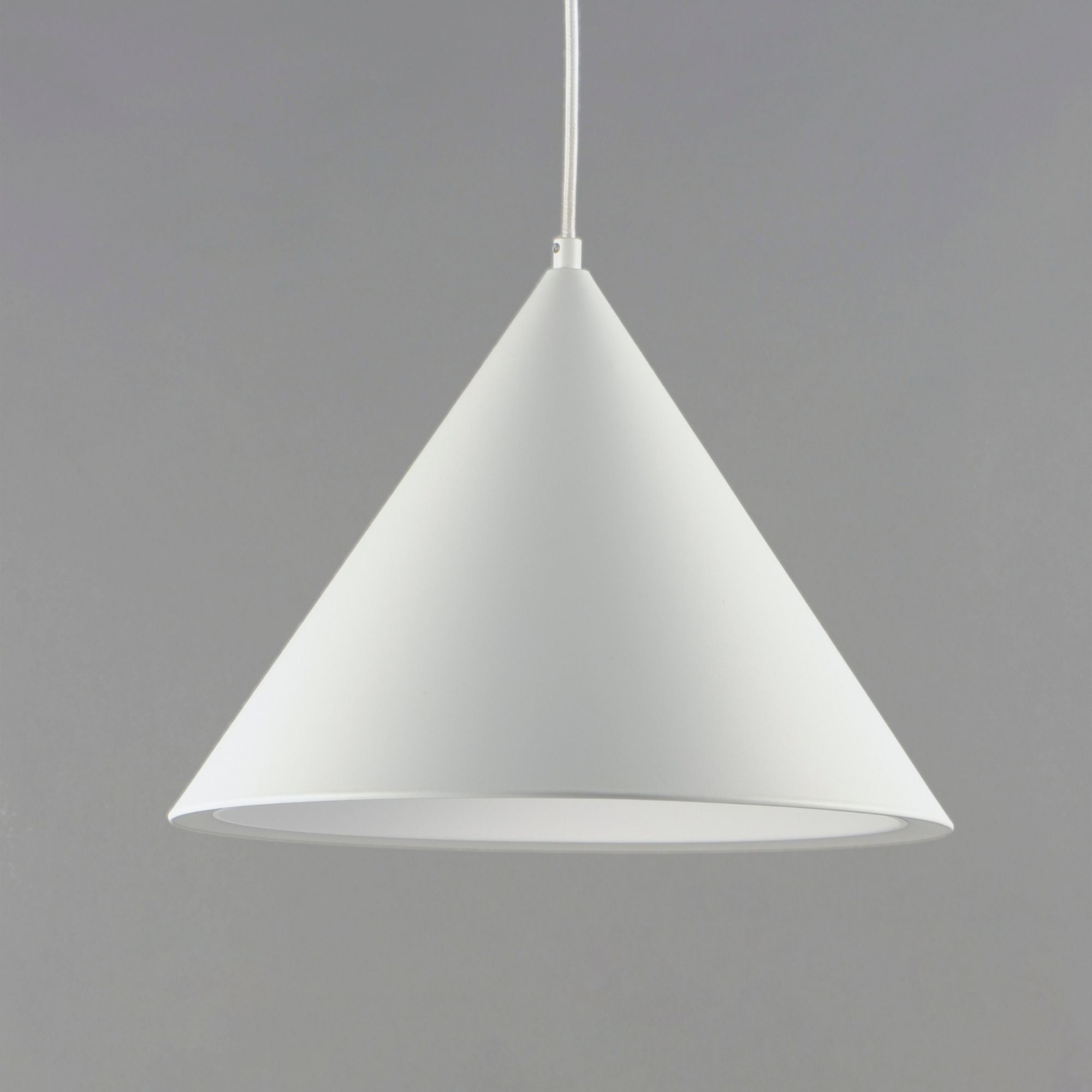 Abyss 13" Cone LED Pendant, Matte White Finish